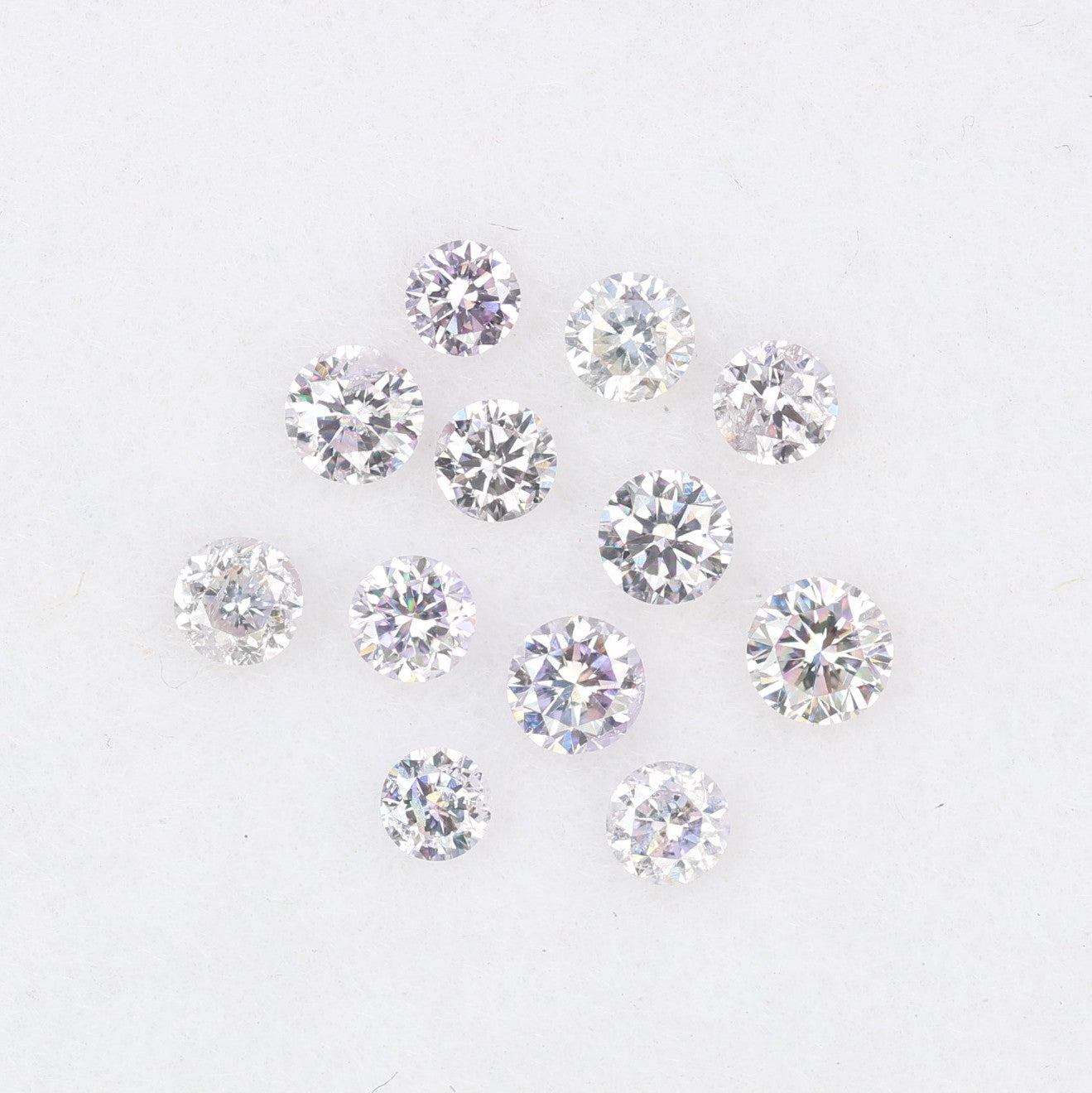 0.57 CT Mixed Size Round Fancy Light Brilliant Cut Diamonds – Dazzling Loose Stones for Elegant Engagement Rings - JayKrishna Diamond