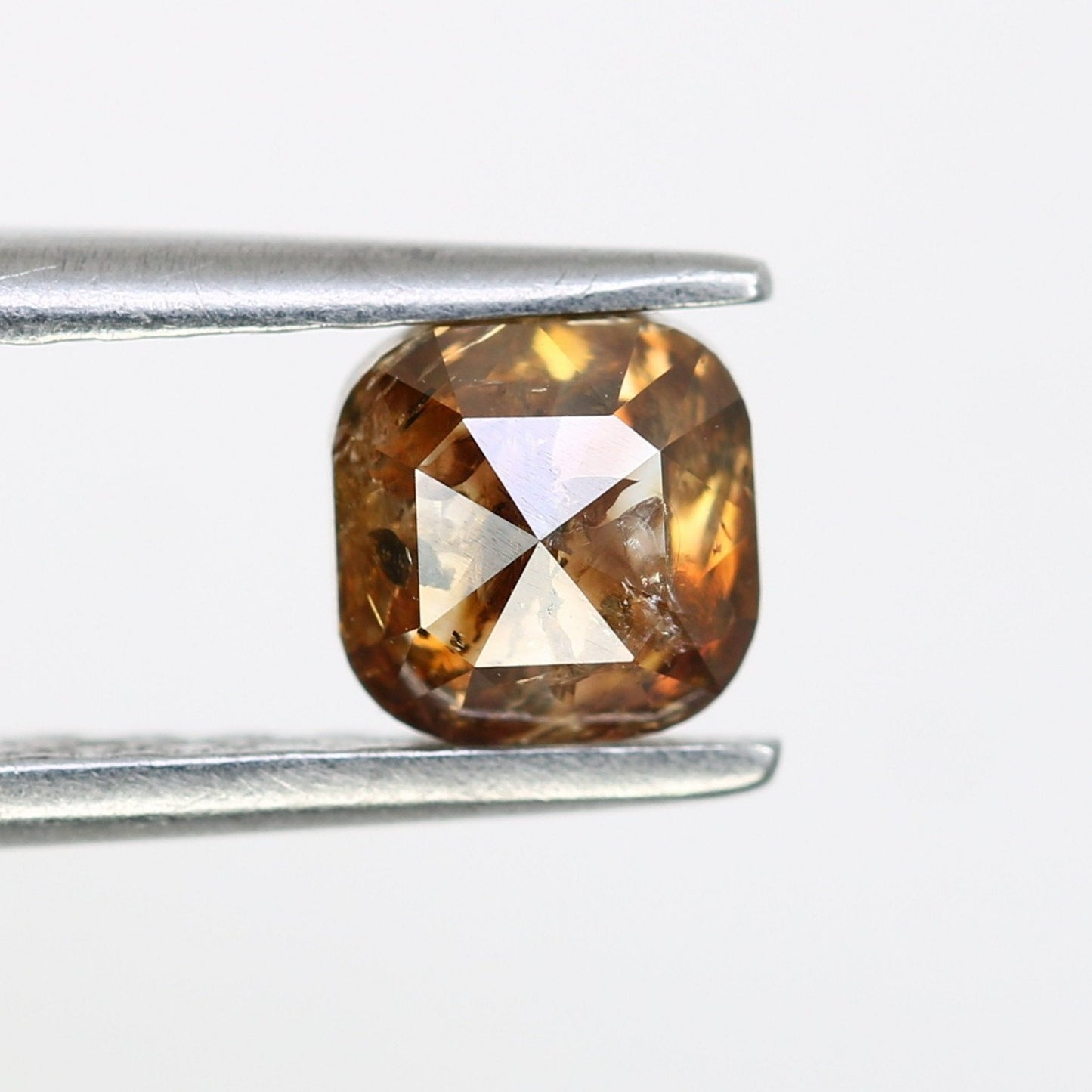 0.80 Carat 4.7 MM Natural Brown Color Cushion Cut Loose Diamond For Wedding Ring - JayKrishna Diamond