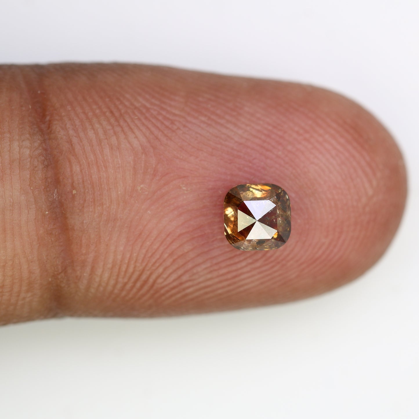 0.80 Carat 4.7 MM Natural Brown Color Cushion Cut Loose Diamond For Wedding Ring - JayKrishna Diamond