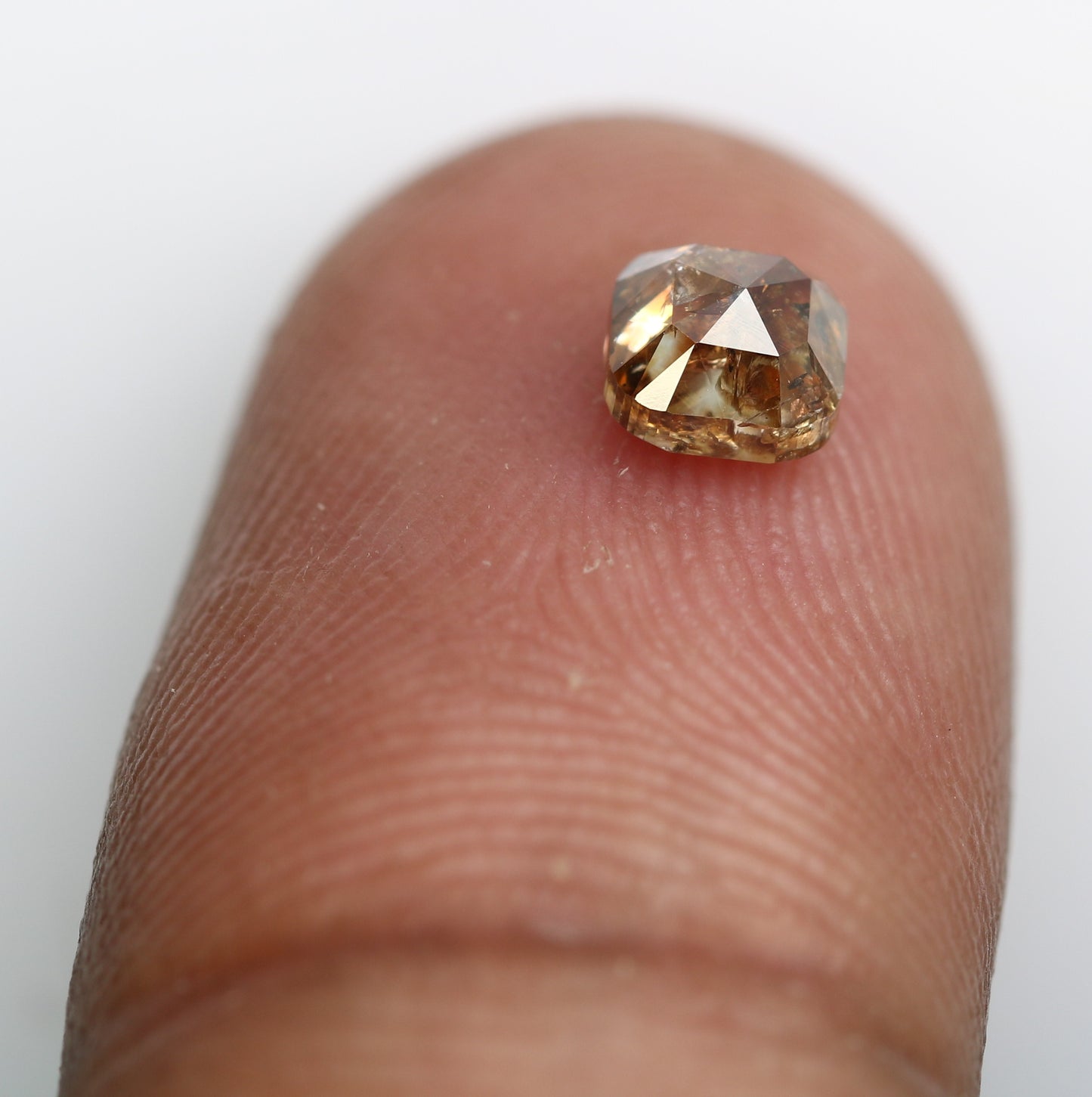 0.80 Carat 4.7 MM Natural Brown Color Cushion Cut Loose Diamond For Wedding Ring - JayKrishna Diamond