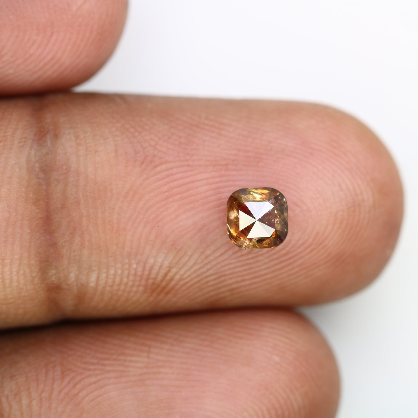 0.80 Carat 4.7 MM Natural Brown Color Cushion Cut Loose Diamond For Wedding Ring - JayKrishna Diamond