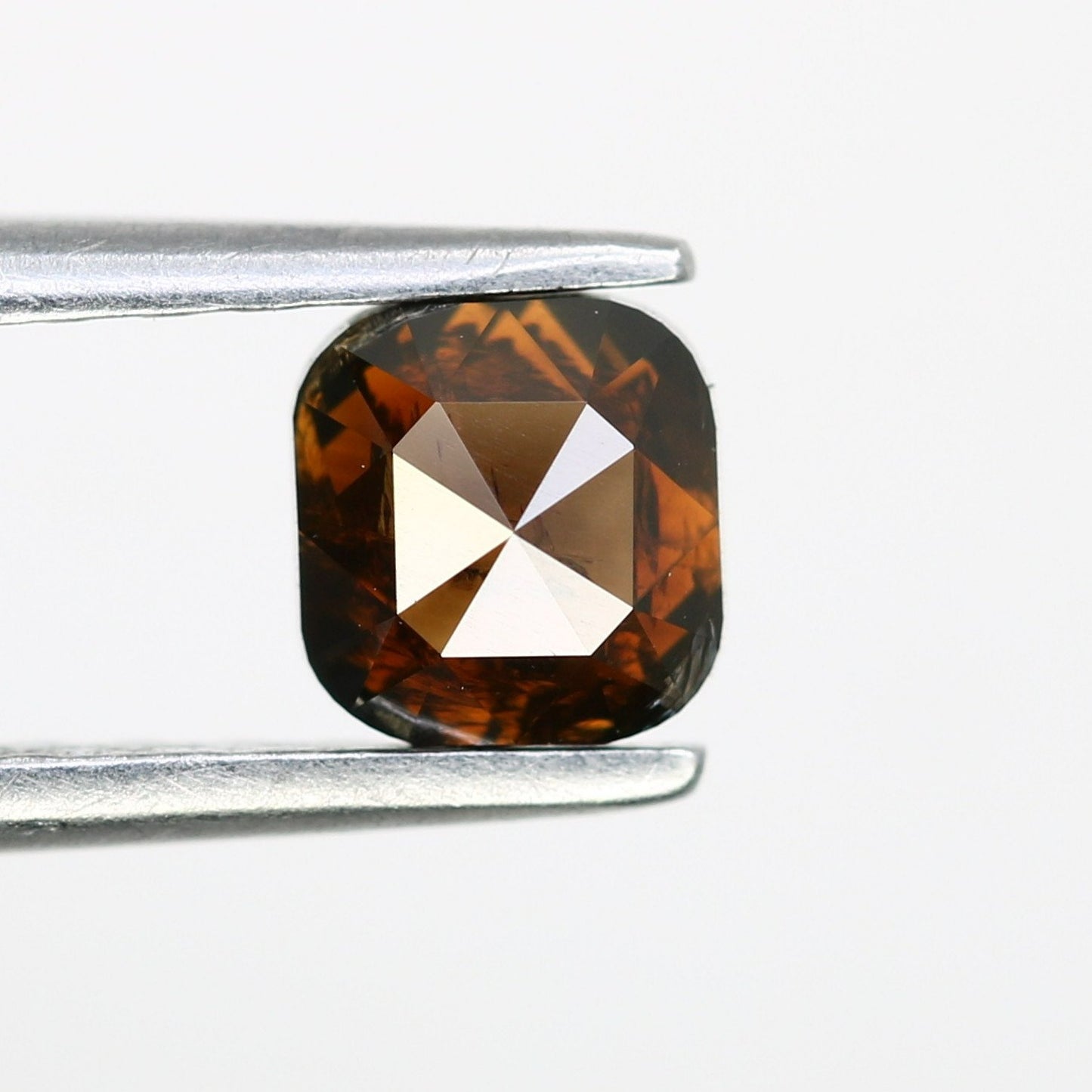 0.67 Carat 4.8 MM Cushion Shaped Fancy Brown Loose Diamond for Wedding Ring - Unique Gemstone for Custom Bridal Jewelry Designs - JayKrishna Diamond