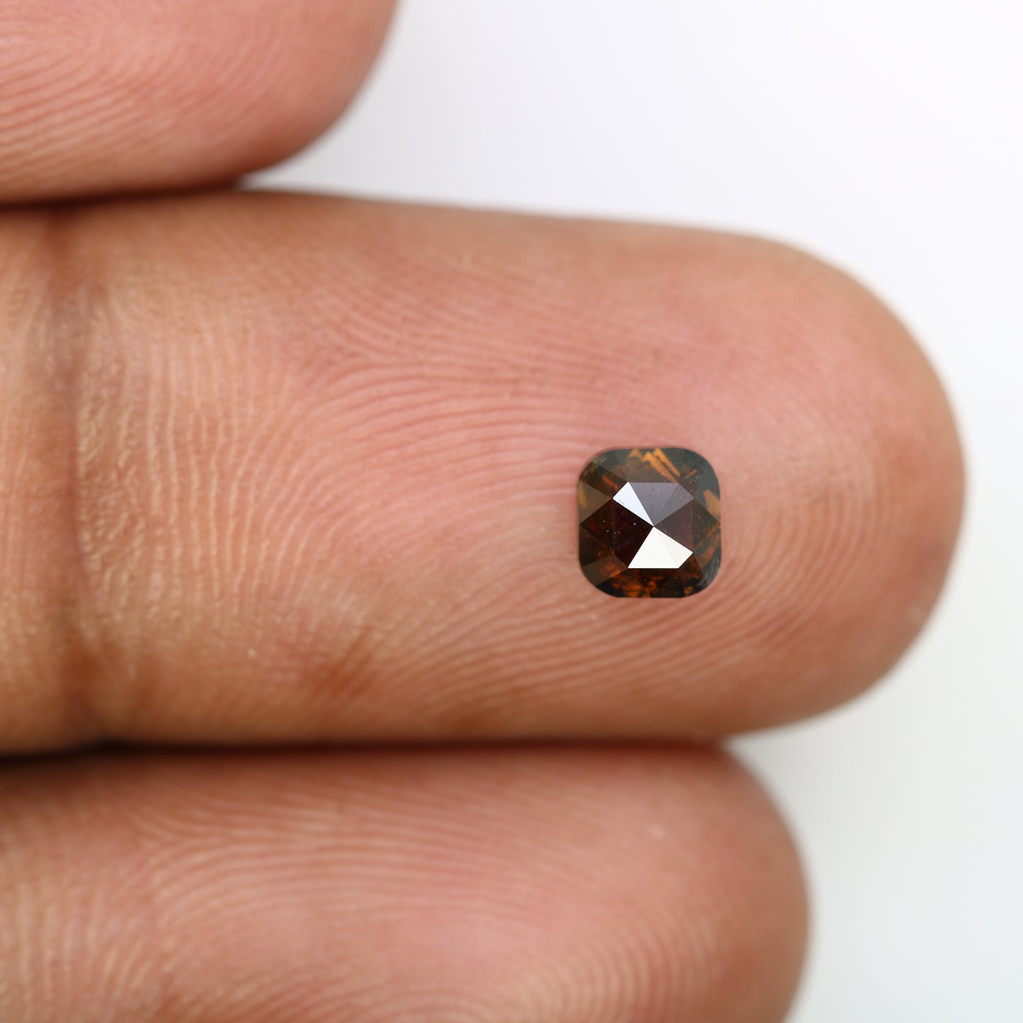 0.67 Carat 4.8 MM Cushion Shaped Fancy Brown Loose Diamond for Wedding Ring - Unique Gemstone for Custom Bridal Jewelry Designs - JayKrishna Diamond