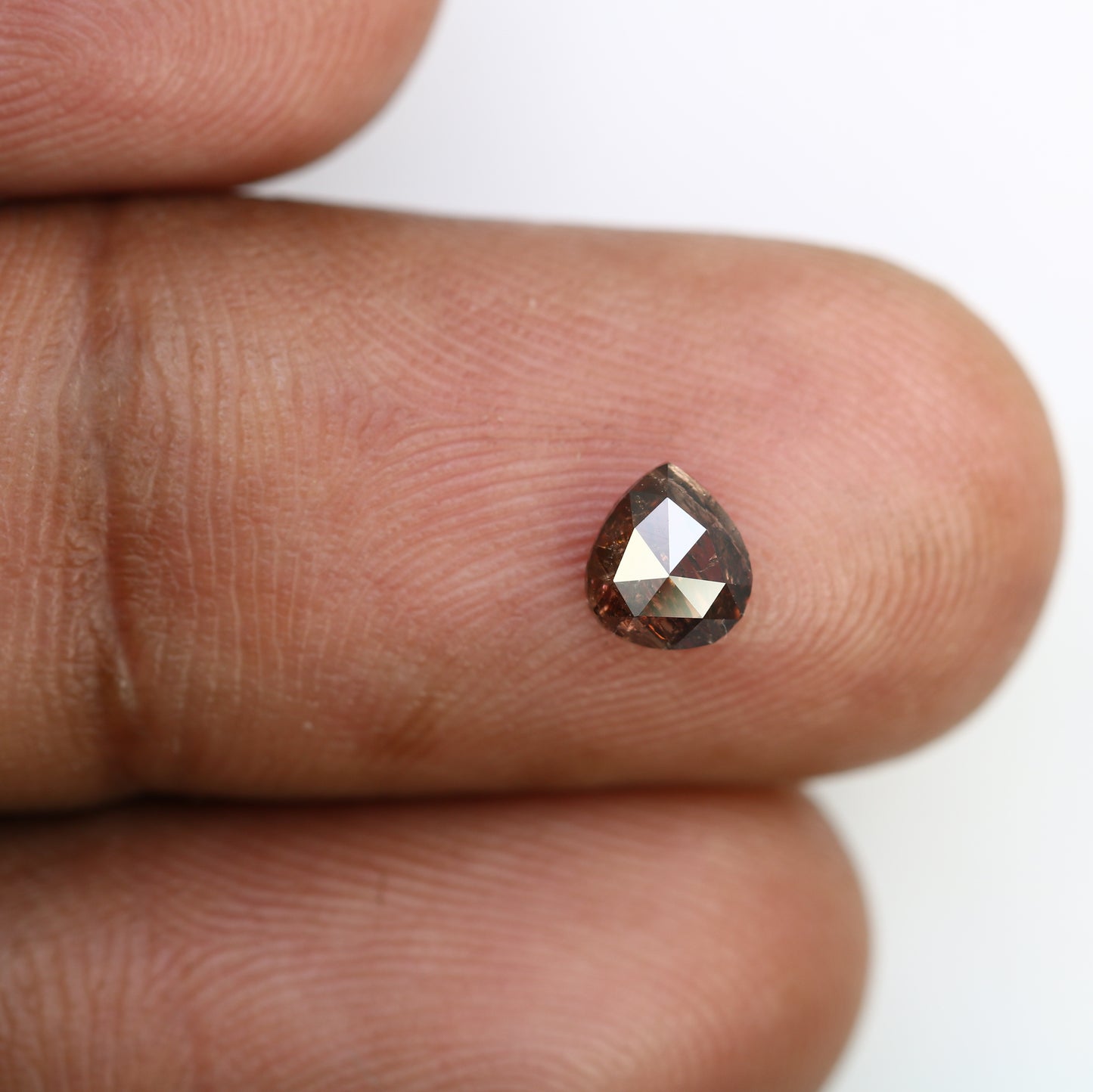 0.56 Carat Natural Brown Pear-Shaped Diamond – Perfect Loose Gemstone for Rustic Wedding Rings - JayKrishna Diamond