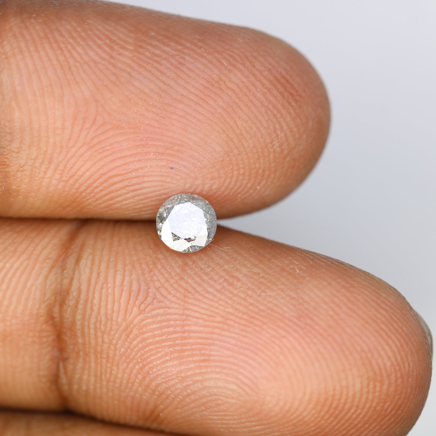 0.40 CT 4.70 x 2.70 MM Salt and Pepper Natural Round Brilliant Cut Diamond for Custom Engagement Rings, Unique Fine Jewelry & Ethical Bridal Jewelry - JayKrishna Diamond