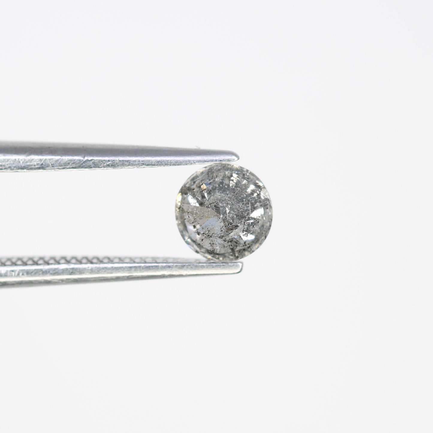 0.42 CT Natural Round Brilliant Cut Salt and Pepper Diamond 4.70 x 2.90 MM for Engagement Ring and Custom Jewelry Design - JayKrishna Diamond