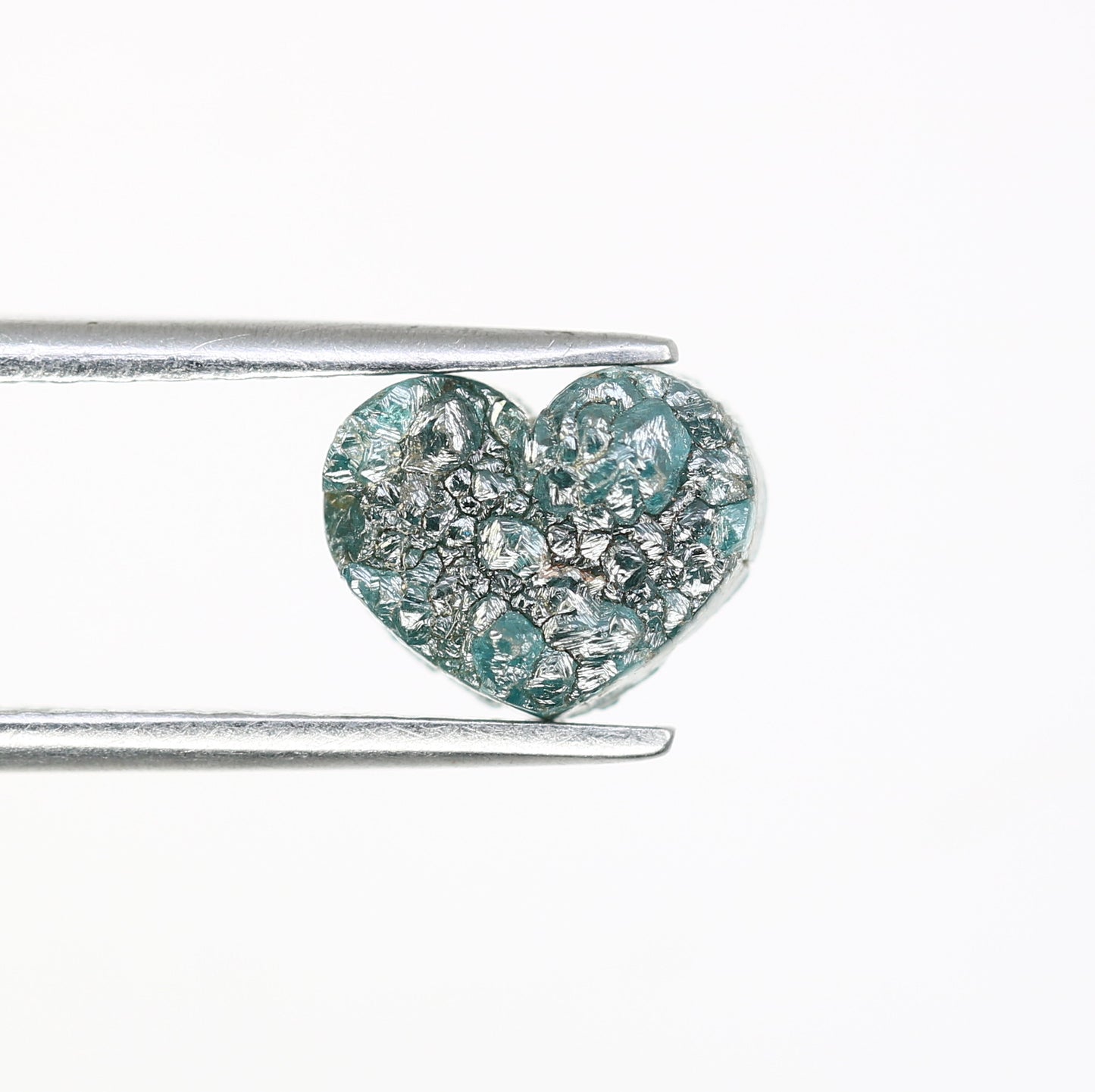 2.08 Carat Heart Shape Diamond Fancy Blue Color Rough Diamond For Wedding Ring - JayKrishna Diamond
