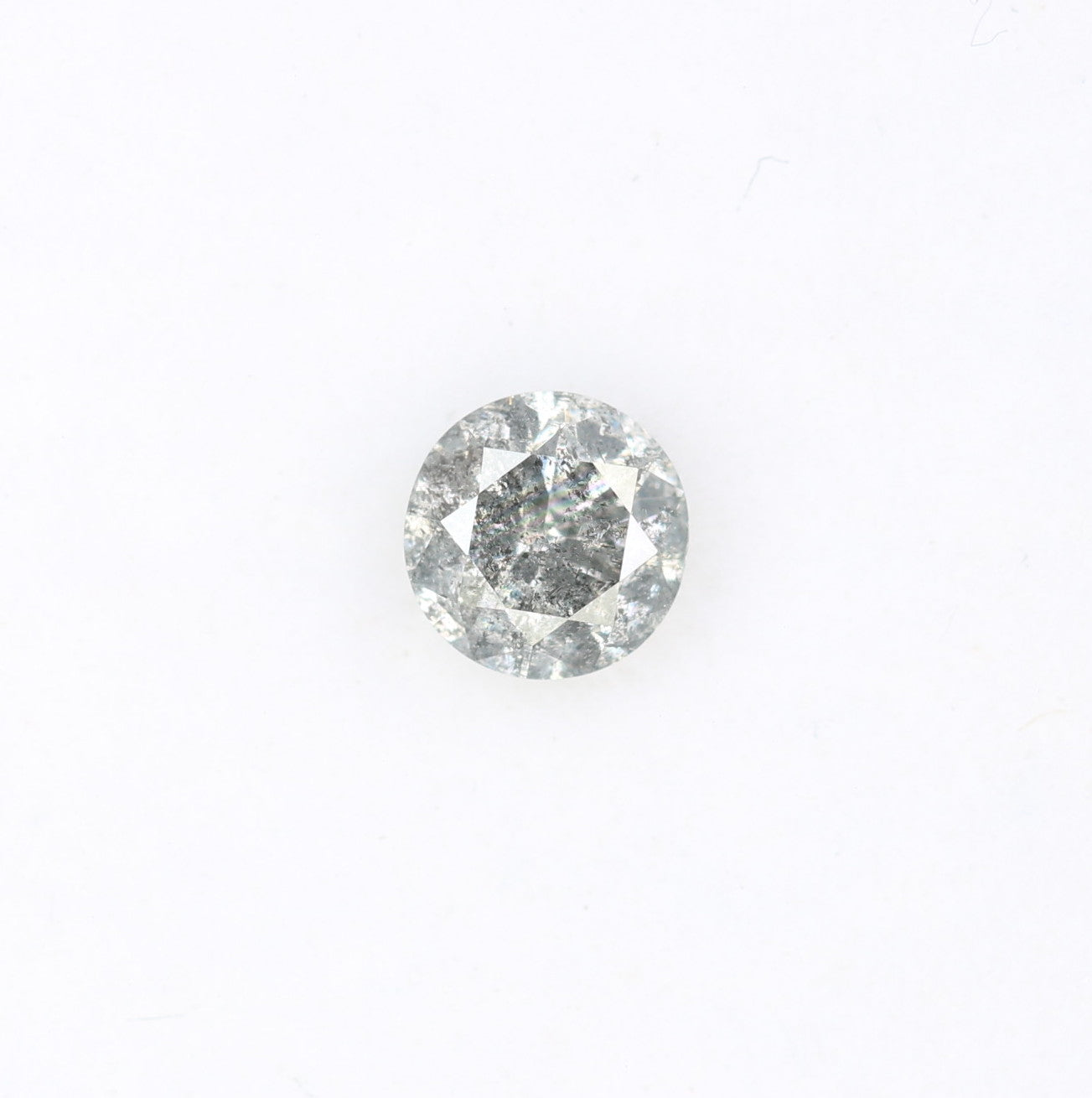 0.42 CT Natural Round Brilliant Cut Salt and Pepper Diamond 4.70 x 2.90 MM for Engagement Ring and Custom Jewelry Design - JayKrishna Diamond