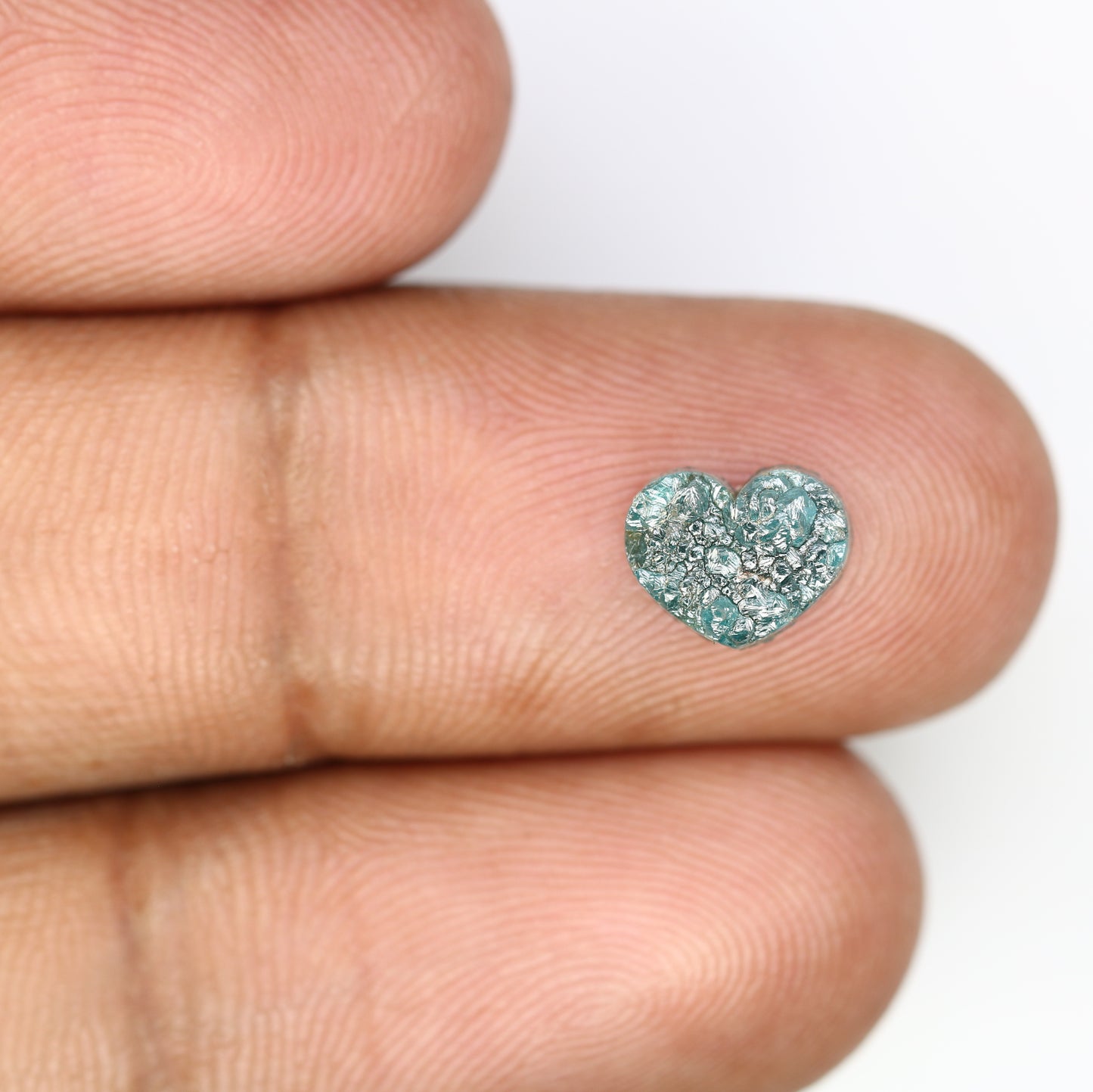 2.08 Carat Heart Shape Diamond Fancy Blue Color Rough Diamond For Wedding Ring - JayKrishna Diamond