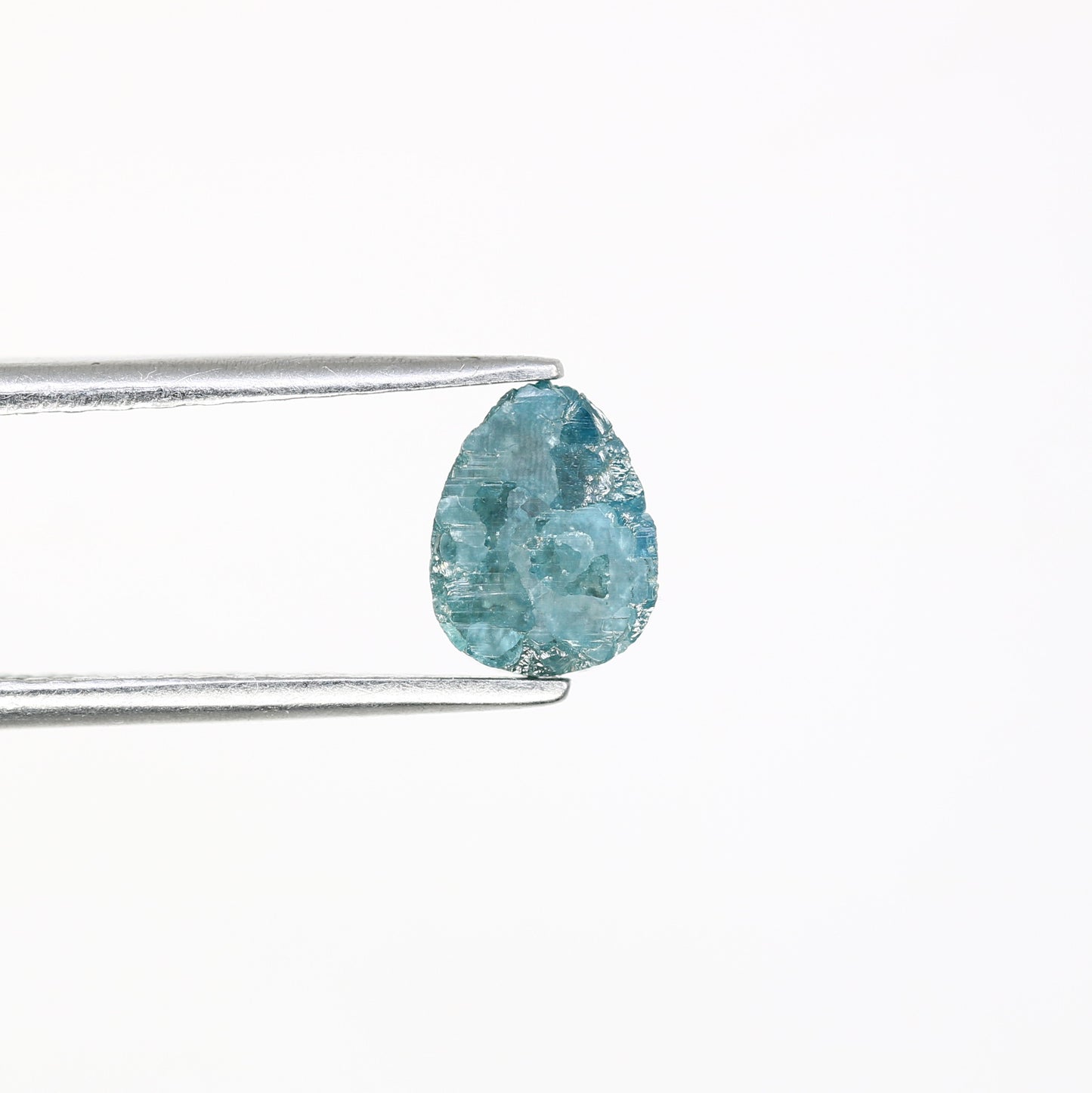 1.46 Carat Fancy Blue Raw Rough Pear Shape Diamond For Wedding Ring - JayKrishna Diamond