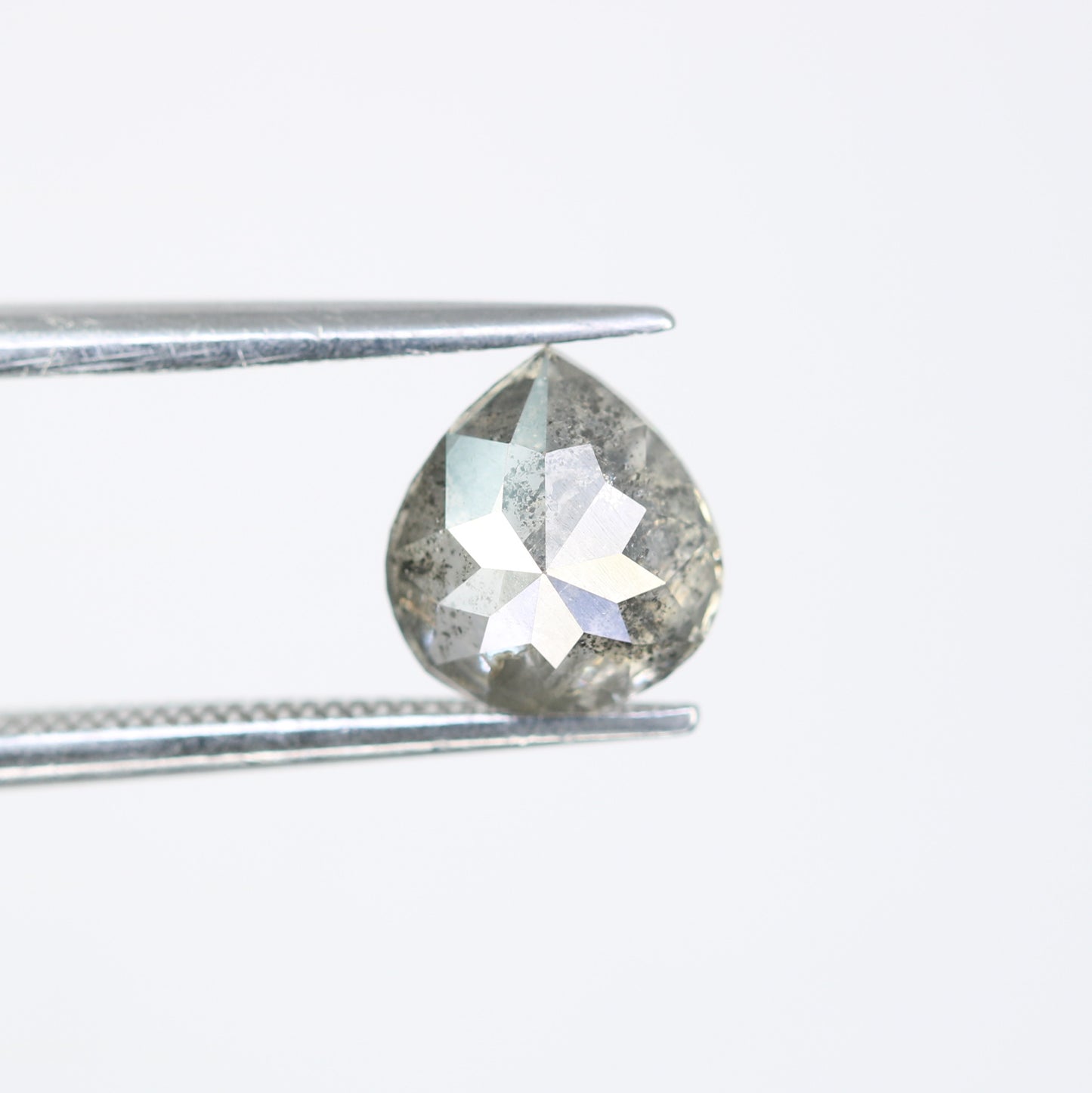 1.61 CT 7.60 MM Pear Shape Salt And Pepper Diamond - JayKrishna Diamond