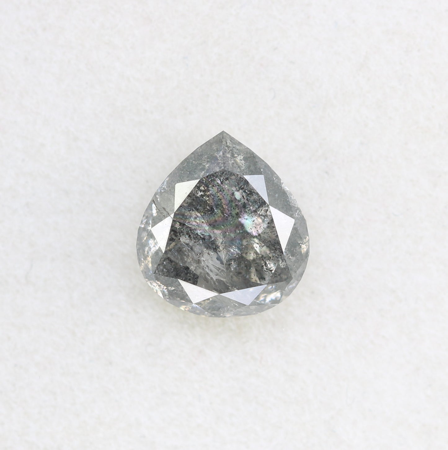 1.61 CT 7.60 MM Pear Shape Salt And Pepper Diamond - JayKrishna Diamond