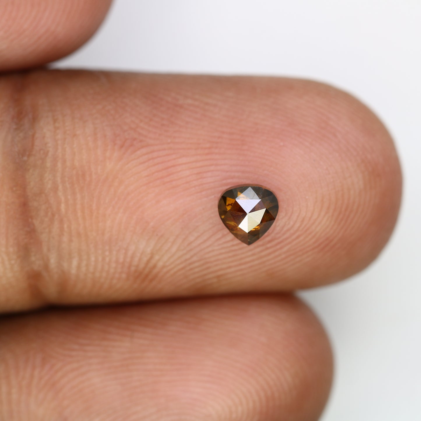0.47 Ct 4.6 MM Heart Shape Fancy Brown Color Loose Diamond For Diamond Pendant - JayKrishna Diamond