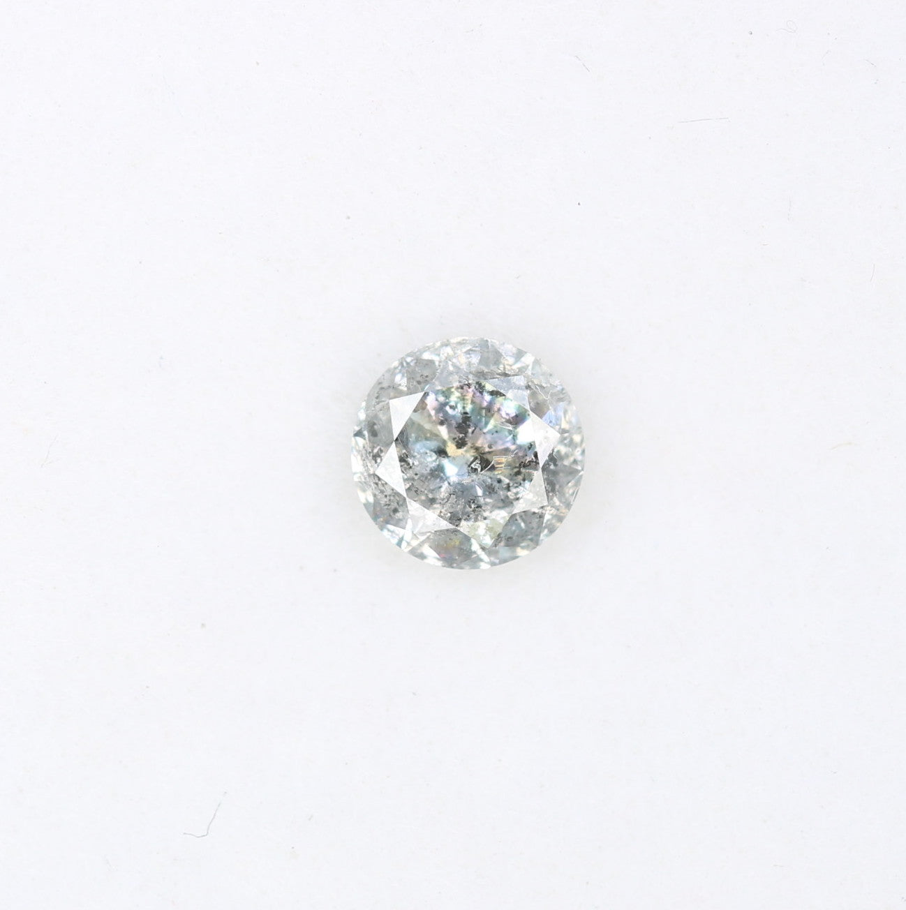 Unique 0.38 CT Salt & Pepper Round Brilliant Cut Diamond | Perfect for Engagement Rings | 4.60 MM - JayKrishna Diamond