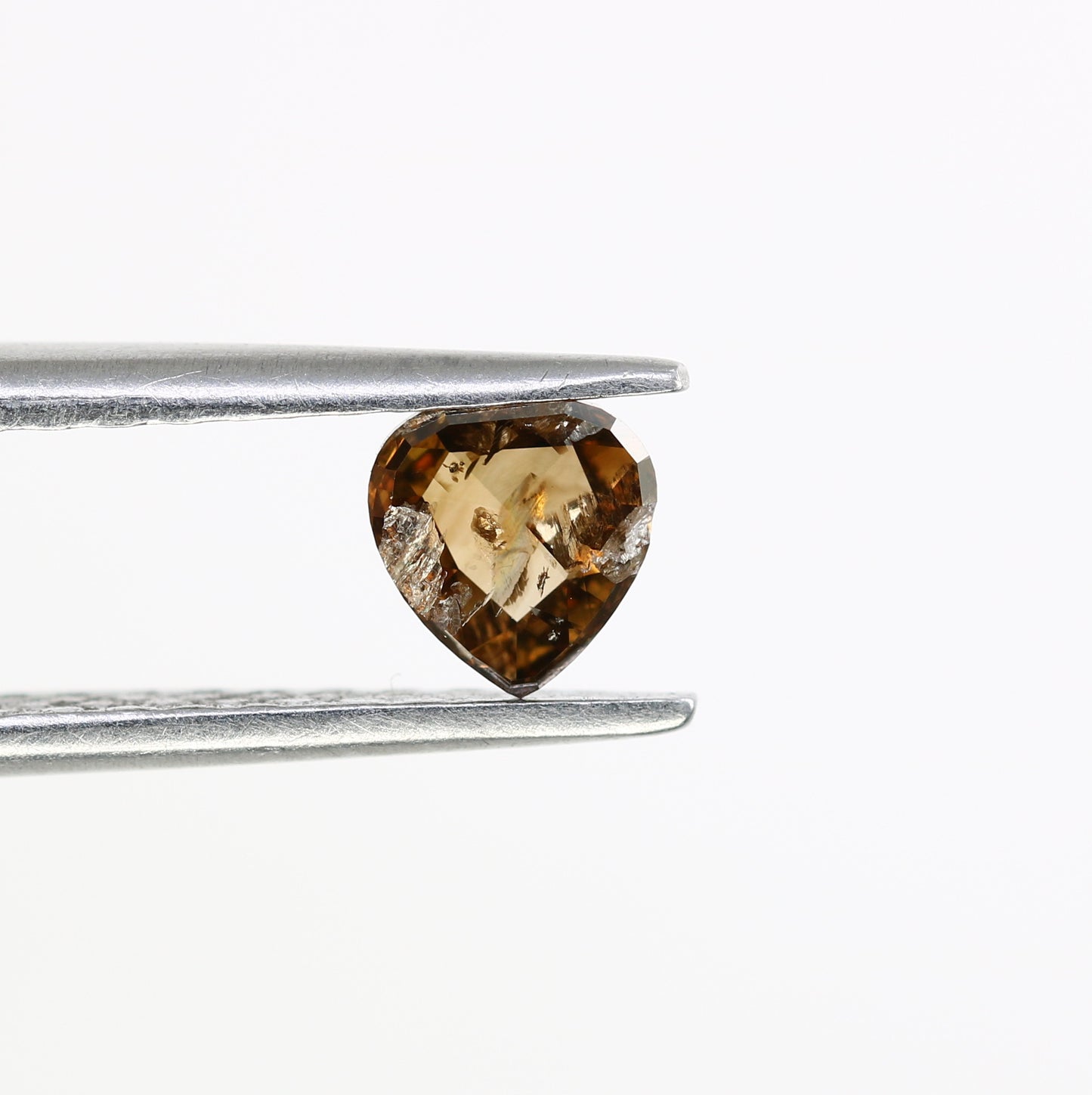 0.44 CT 4.9 MM Fancy Loose Brown Heart Shape Diamond for Wedding Ring and Custom Bridal Jewelry Design - JayKrishna Diamond