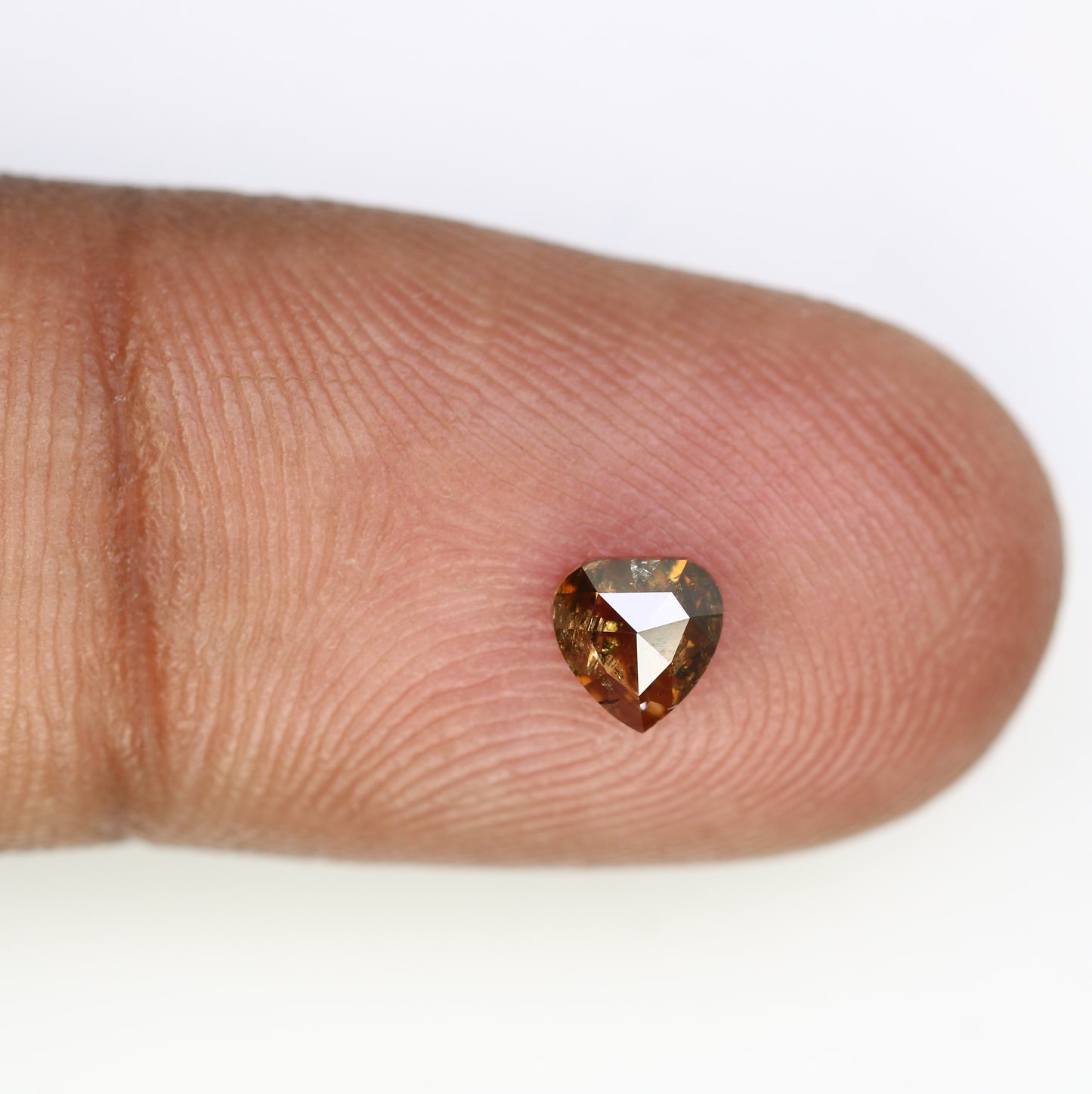 0.44 CT 4.9 MM Fancy Loose Brown Heart Shape Diamond for Wedding Ring and Custom Bridal Jewelry Design - JayKrishna Diamond