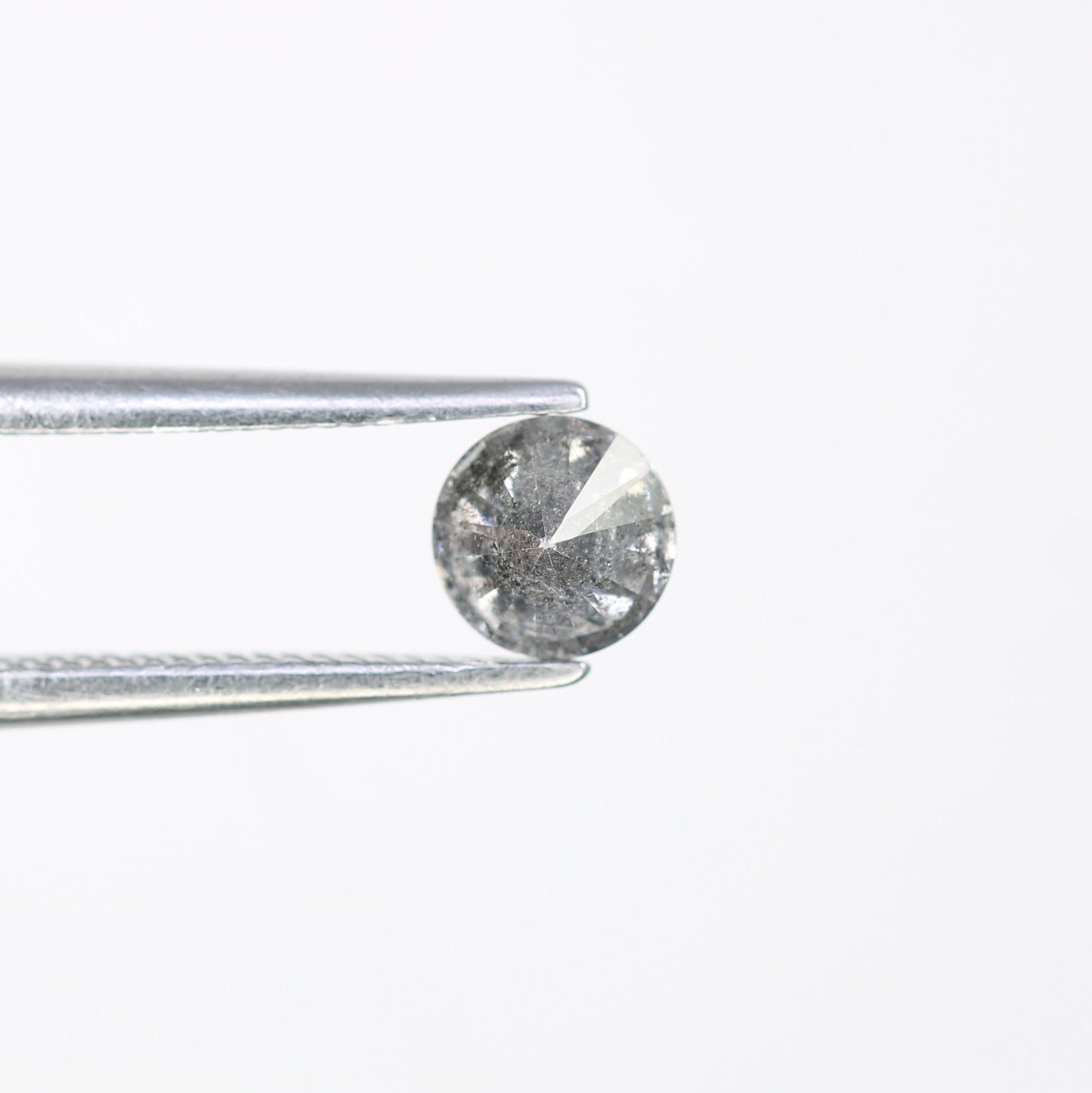 Unique 0.42 CT Salt & Pepper Round Brilliant Cut Diamond | Perfect for Engagement Rings | 4.60 x 3.00 MM - JayKrishna Diamond