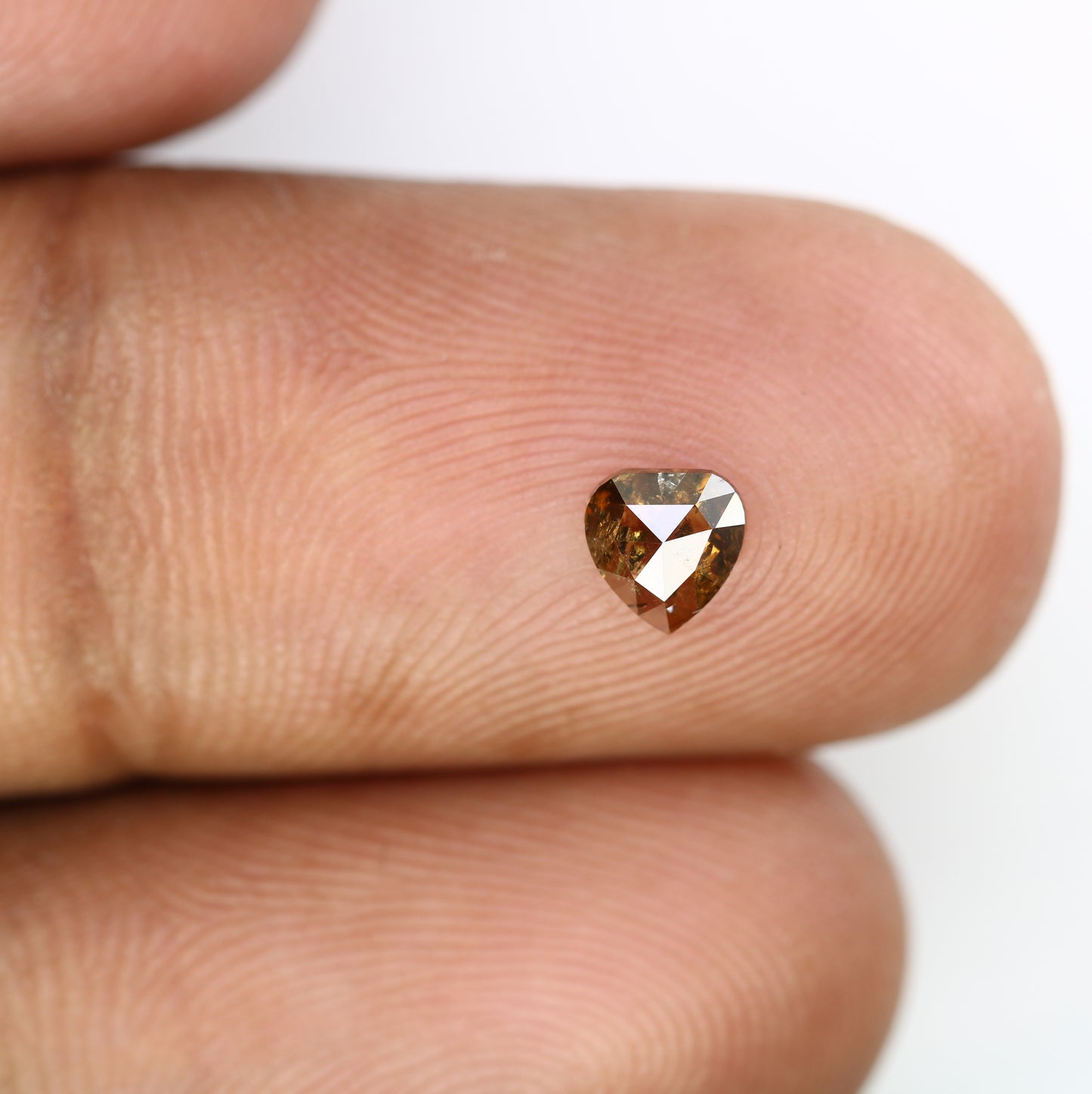 0.44 CT 4.9 MM Fancy Loose Brown Heart Shape Diamond for Wedding Ring and Custom Bridal Jewelry Design - JayKrishna Diamond