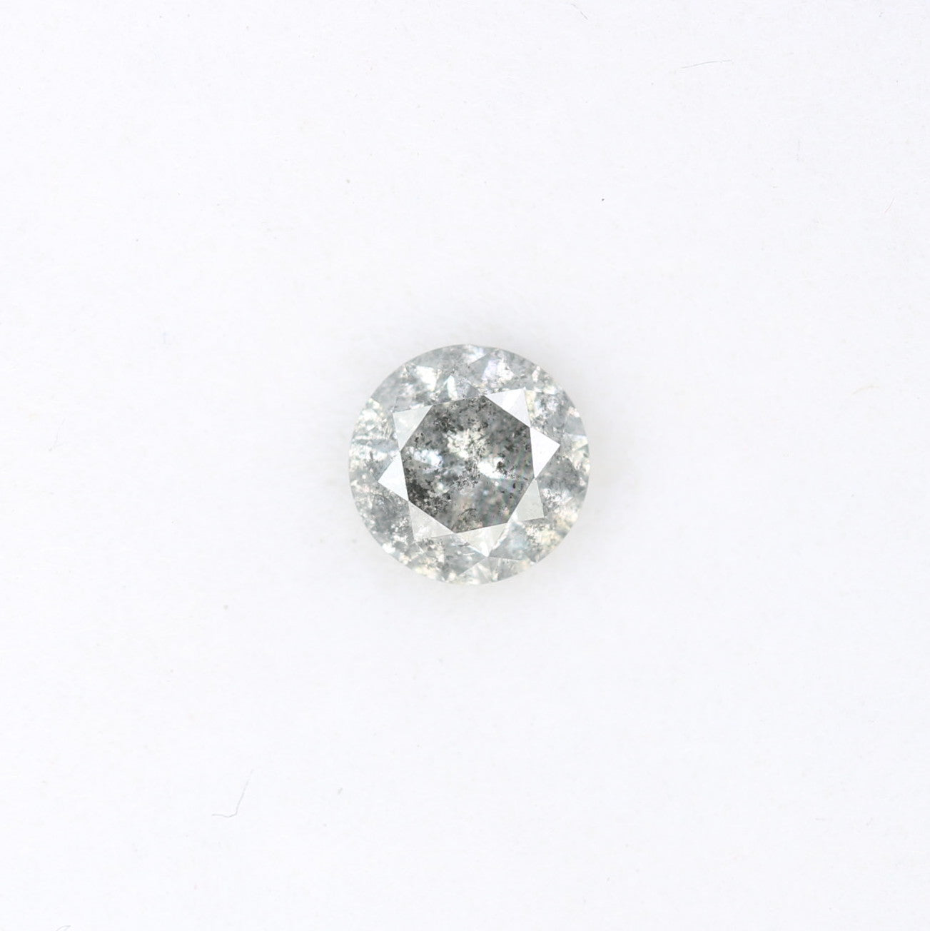 Unique 0.42 CT Salt & Pepper Round Brilliant Cut Diamond | Perfect for Engagement Rings | 4.60 x 3.00 MM - JayKrishna Diamond