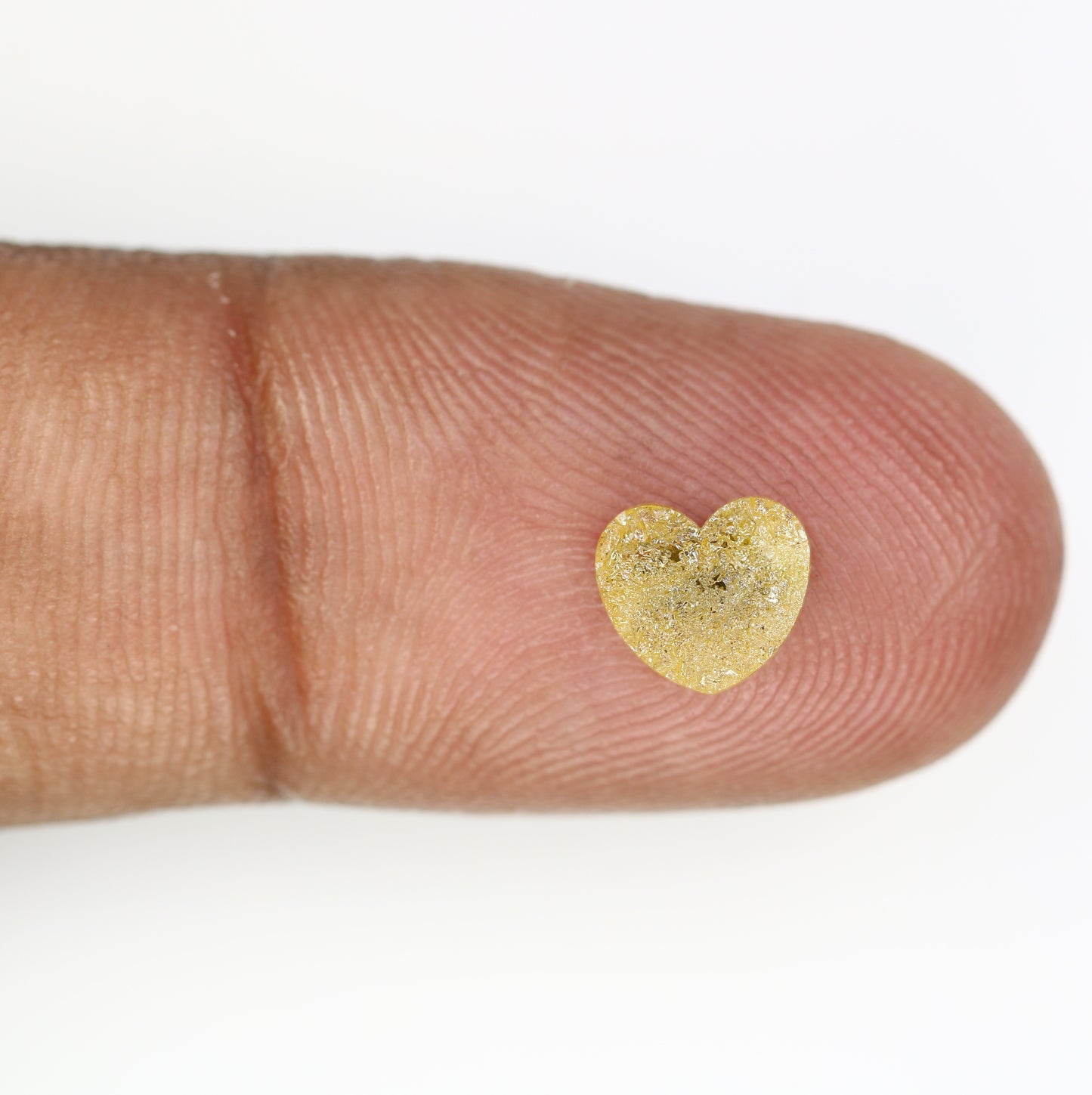 0.85 Carat Yellow Color Heart Shape Loose Raw Rough Diamond For Wedding Ring - JayKrishna Diamond