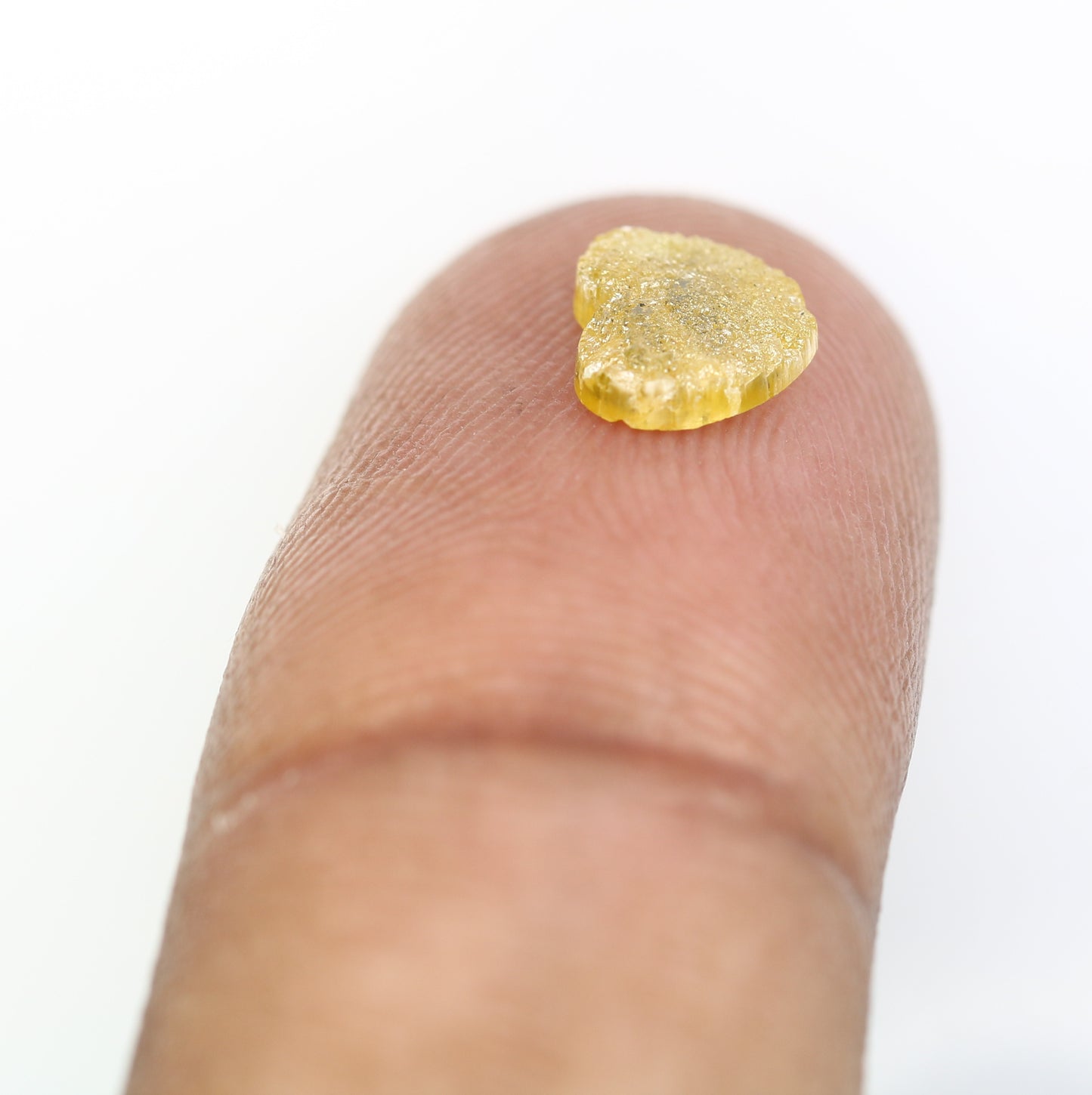 0.85 Carat Yellow Color Heart Shape Loose Raw Rough Diamond For Wedding Ring - JayKrishna Diamond