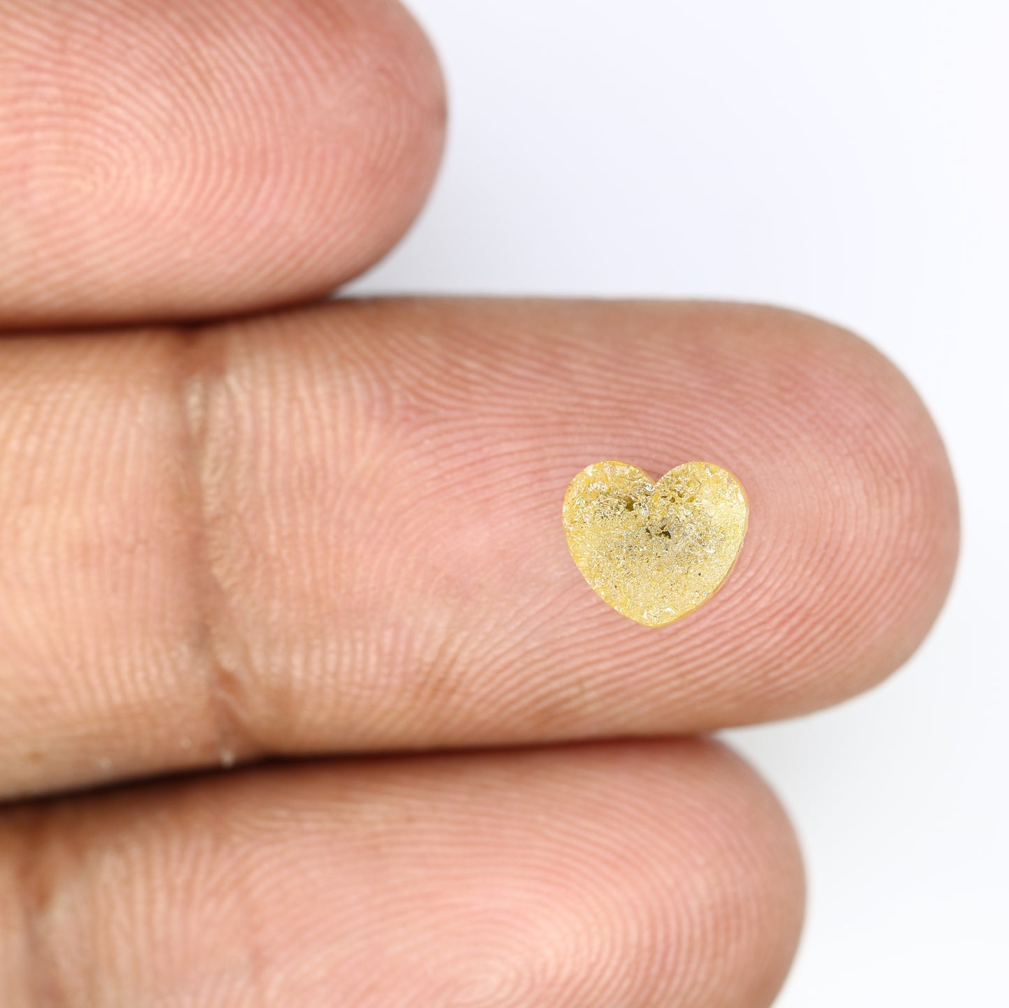 0.85 Carat Yellow Color Heart Shape Loose Raw Rough Diamond For Wedding Ring - JayKrishna Diamond
