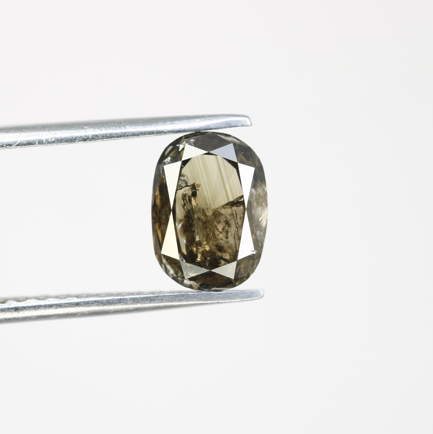 1.71 CT Oval Cut Dark Green Loose Natural Diamond For Engagement Ring - JayKrishna Diamond