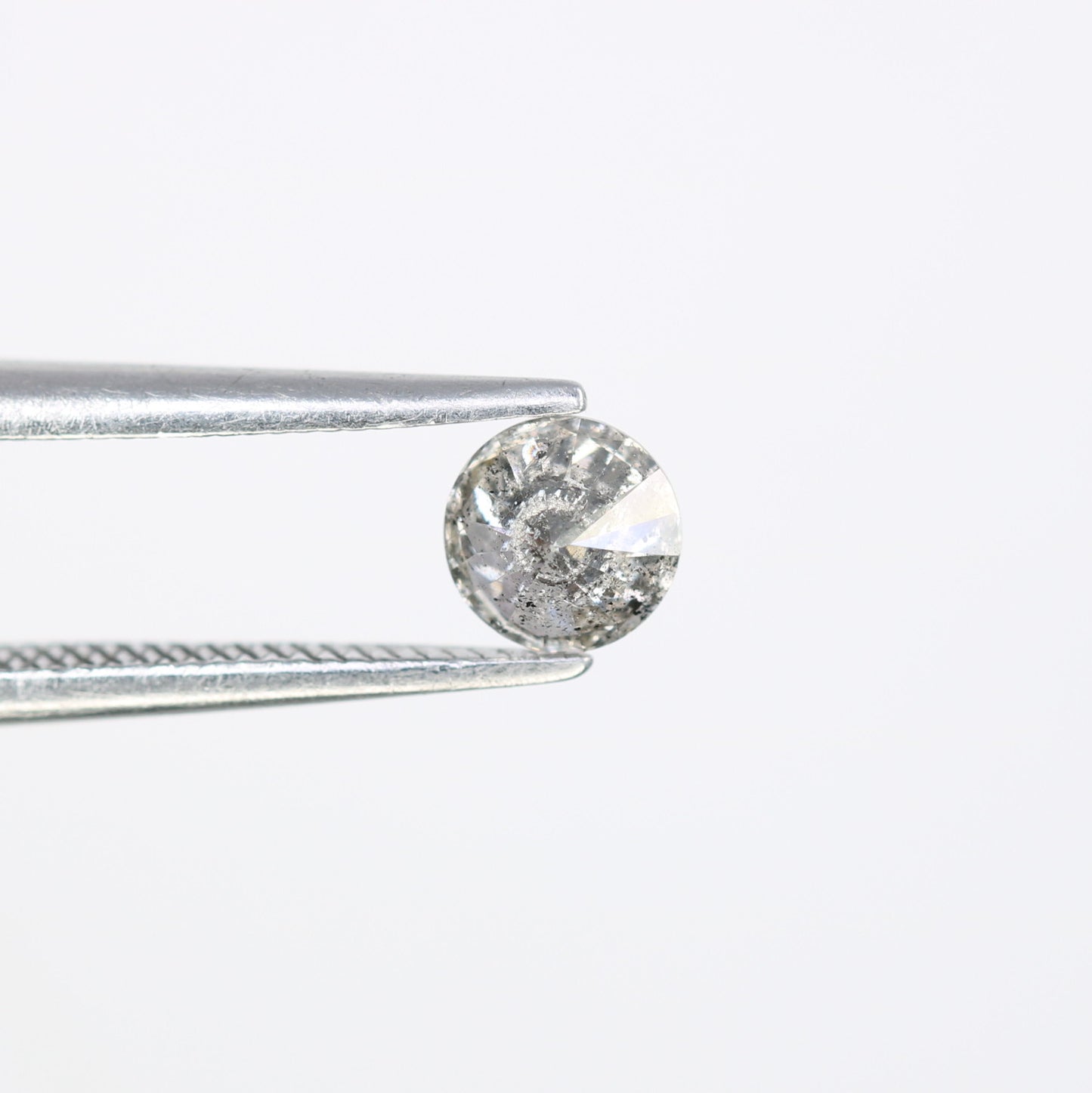 0.41 CT Round Brilliant Cut Salt And Pepper 4.60 x 2.90 MM Natural Diamond For Engagement Ring - JayKrishna Diamond