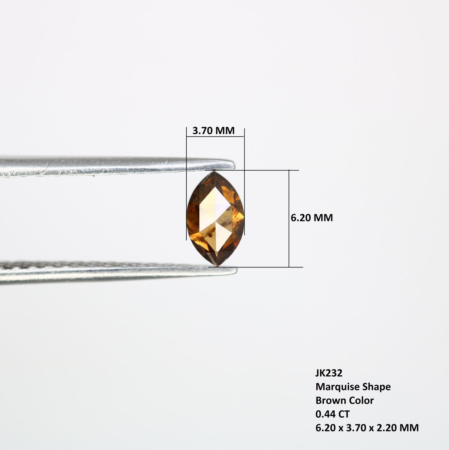 0.44 Carat 6.2 MM Marquise Shape Fancy Brown Color Diamond for Wedding Ring and Unique Bridal Jewelry Design - JayKrishna Diamond
