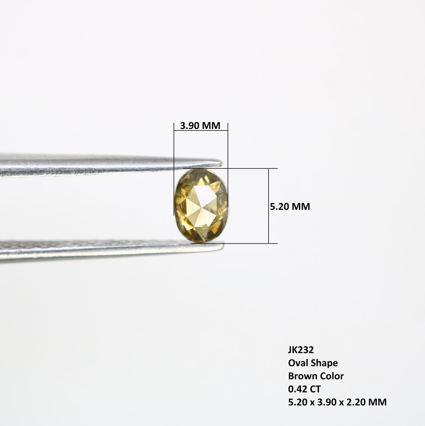 0.42 CT 5.2 MM Oval Natural Loose Fancy Brown Diamond for Promise Ring and Custom Jewelry - JayKrishna Diamond