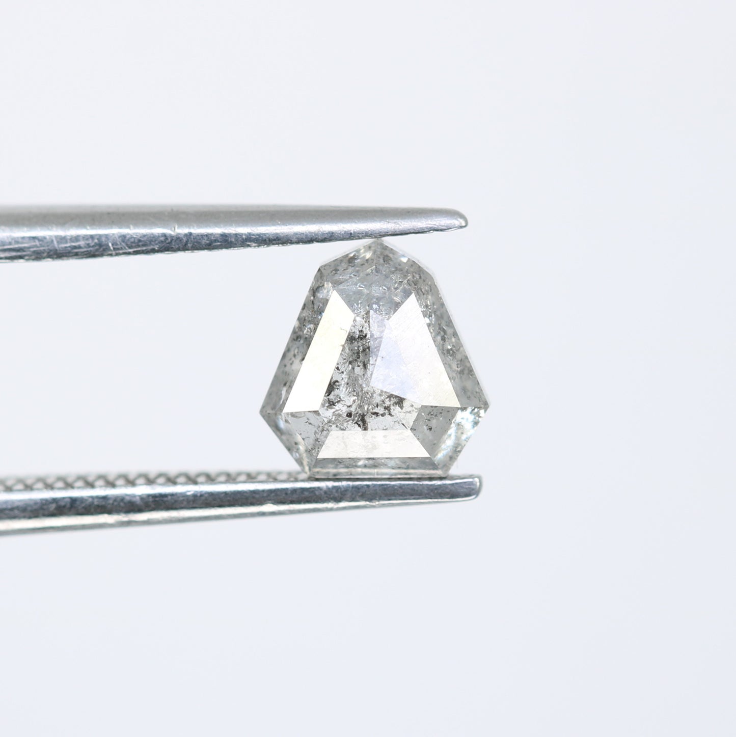 0.92 CT 6.00 MM Geometric Shape Salt And Pepper Diamond For Wedding Ring - JayKrishna Diamond