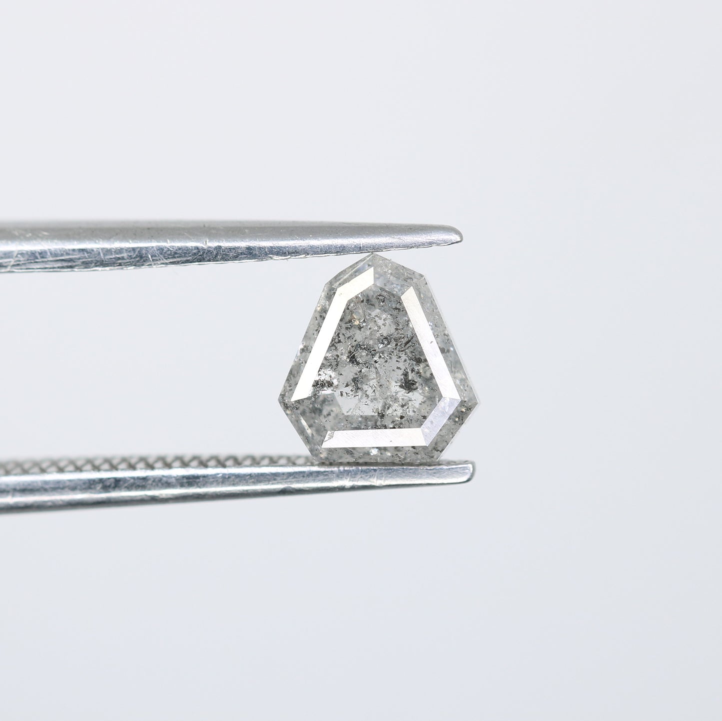0.92 CT 6.00 MM Geometric Shape Salt And Pepper Diamond For Wedding Ring - JayKrishna Diamond