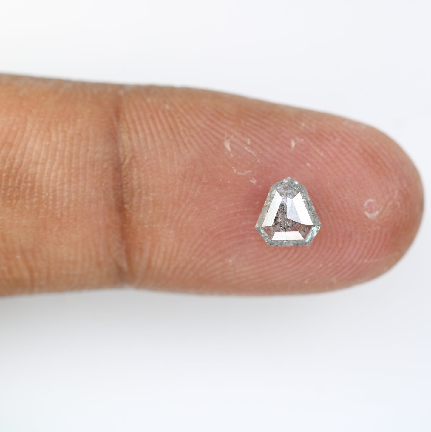 0.92 CT 6.00 MM Geometric Shape Salt And Pepper Diamond For Wedding Ring - JayKrishna Diamond