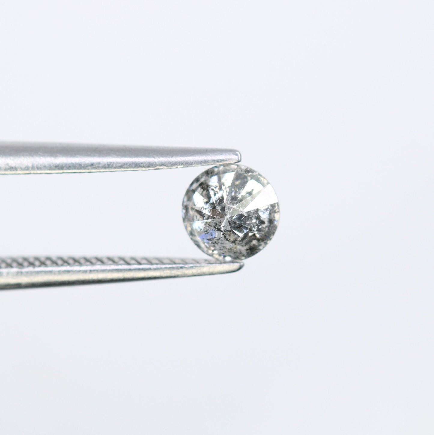 Unique 0.36 CT Salt & Pepper Round Brilliant Cut Diamond | Perfect for Engagement Rings - JayKrishna Diamond