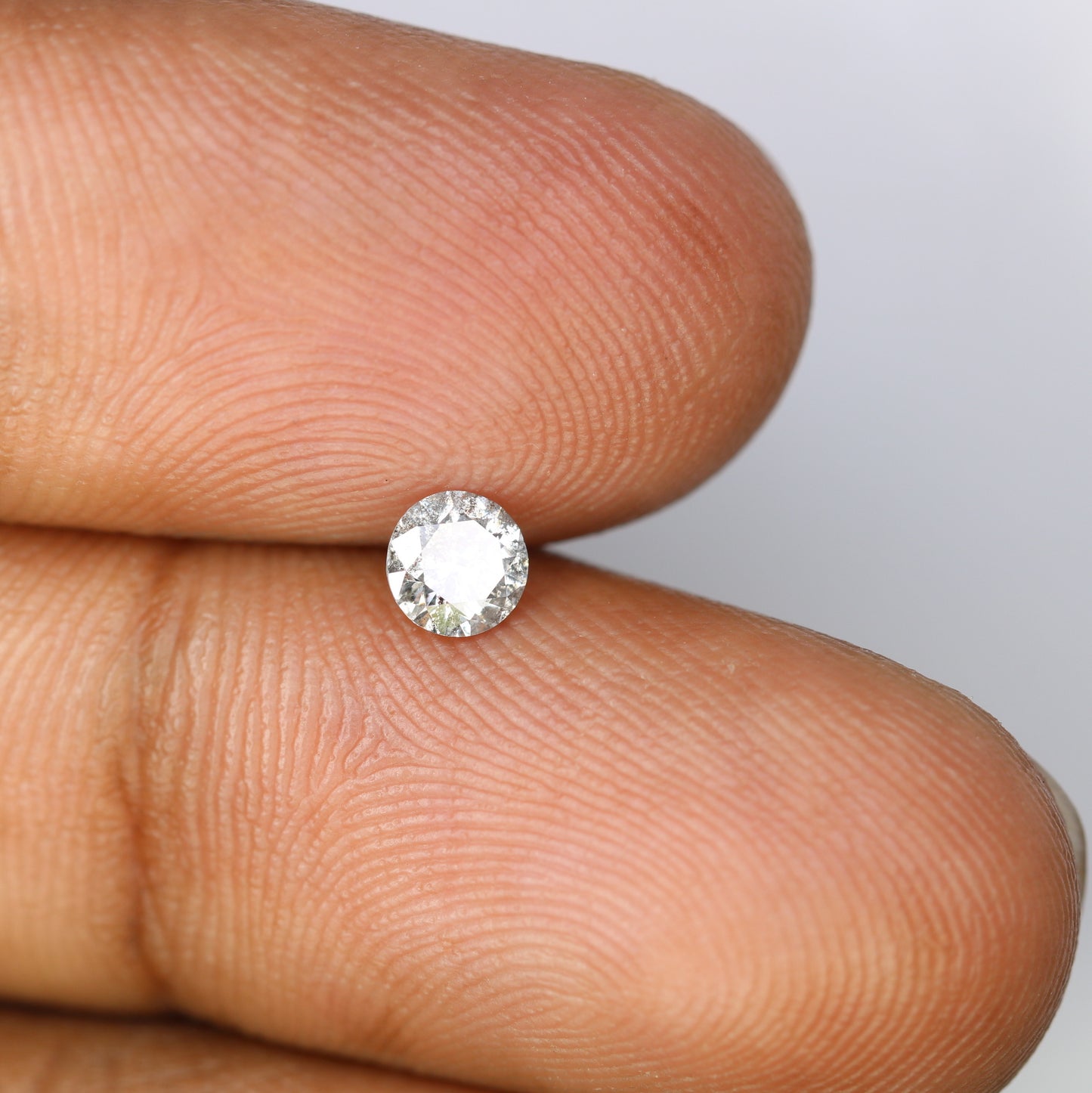 Unique 0.36 CT Salt & Pepper Round Brilliant Cut Diamond | Perfect for Engagement Rings - JayKrishna Diamond