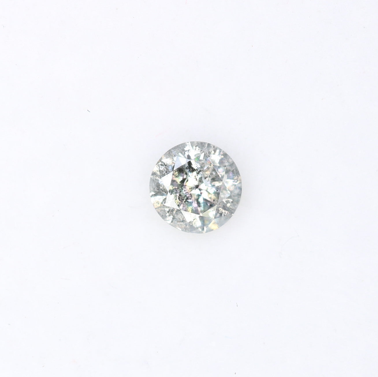 Unique 0.36 CT Salt & Pepper Round Brilliant Cut Diamond | Perfect for Engagement Rings - JayKrishna Diamond