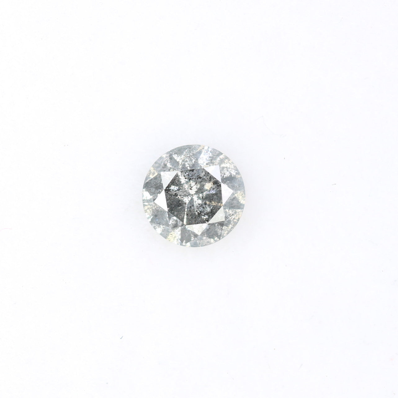 0.44 CT Loose Salt and Pepper Round Brilliant Cut Diamond for Engagement Ring and Unique Artisan Jewelry Design - JayKrishna Diamond