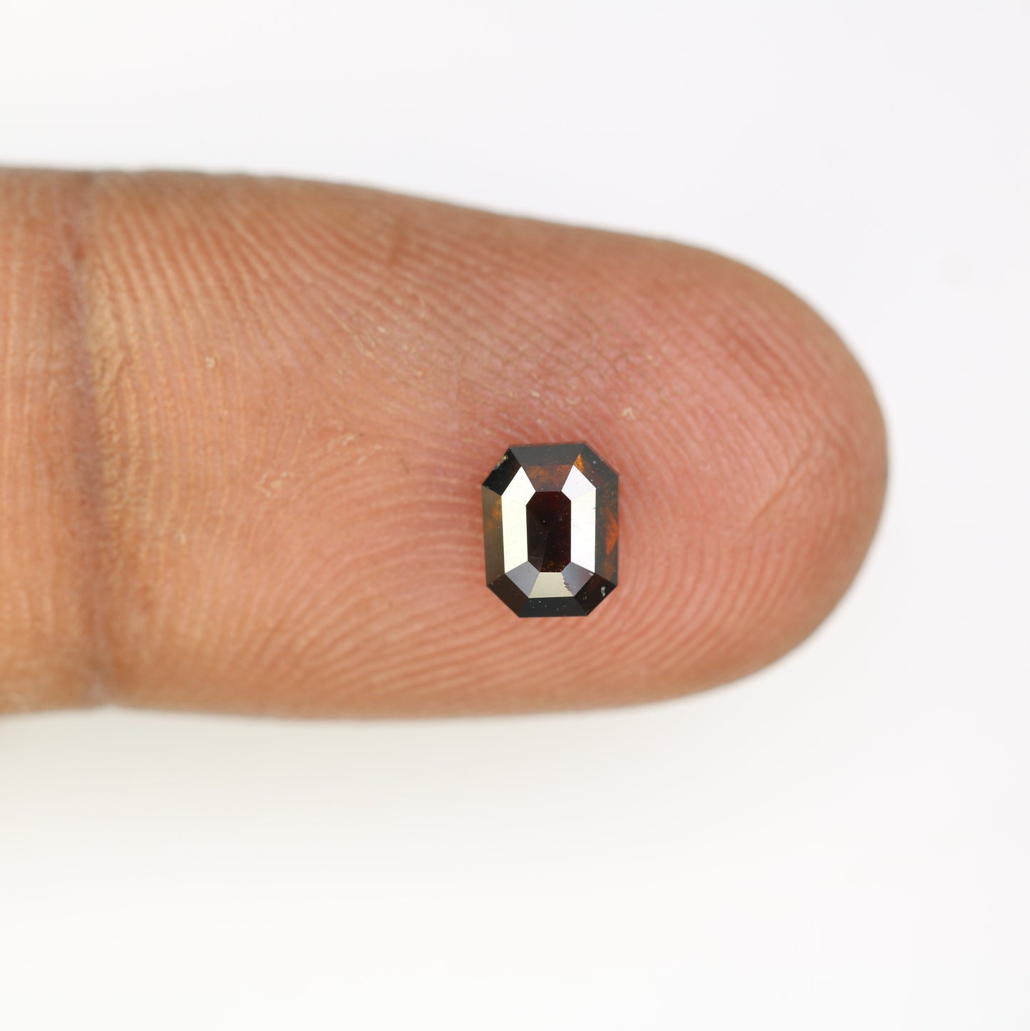 0.77 CT Dark Brown Emerald Shape Natural Loose Diamond For Engagement Ring - JayKrishna Diamond