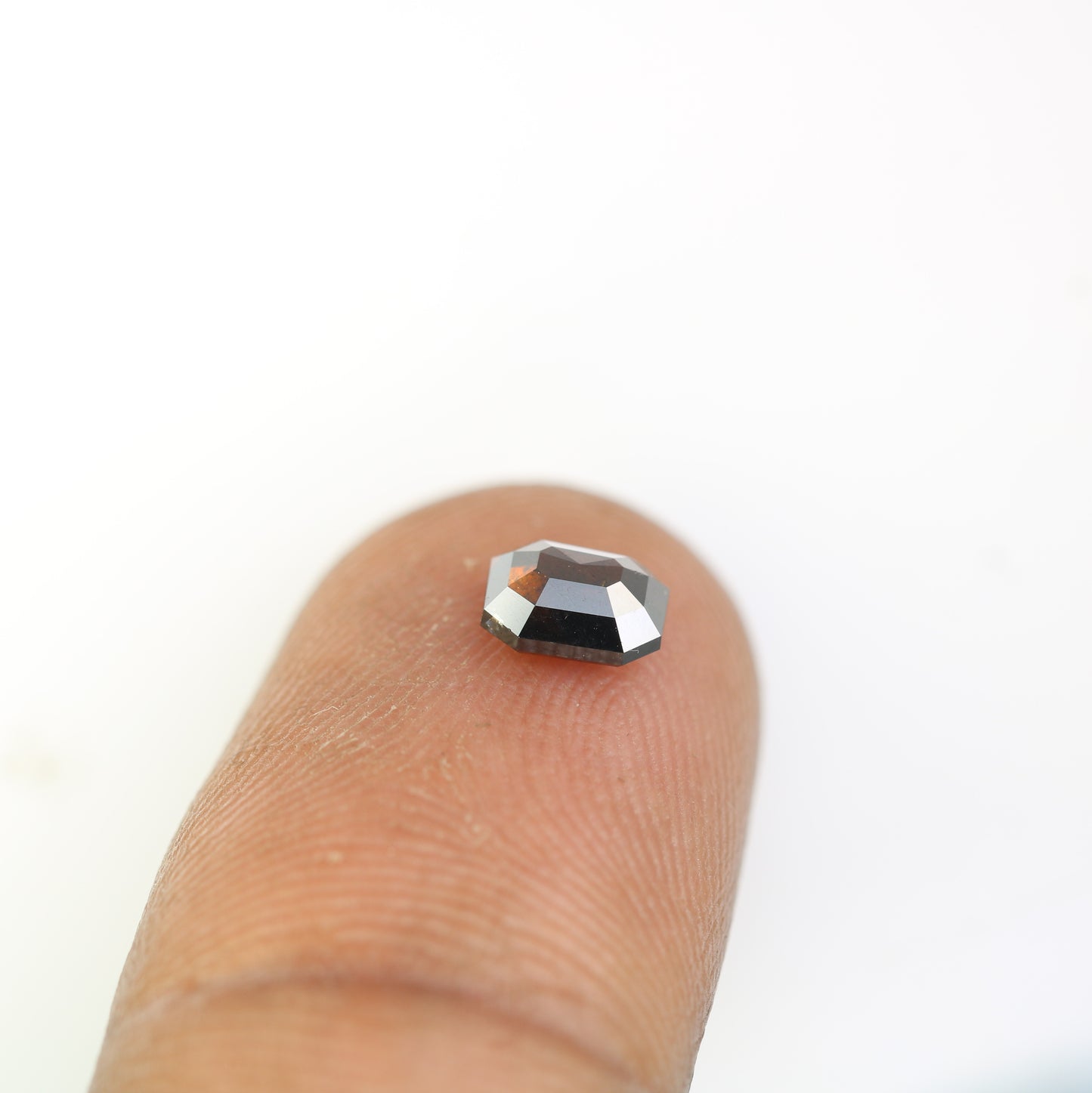 0.77 CT Dark Brown Emerald Shape Natural Loose Diamond For Engagement Ring - JayKrishna Diamond