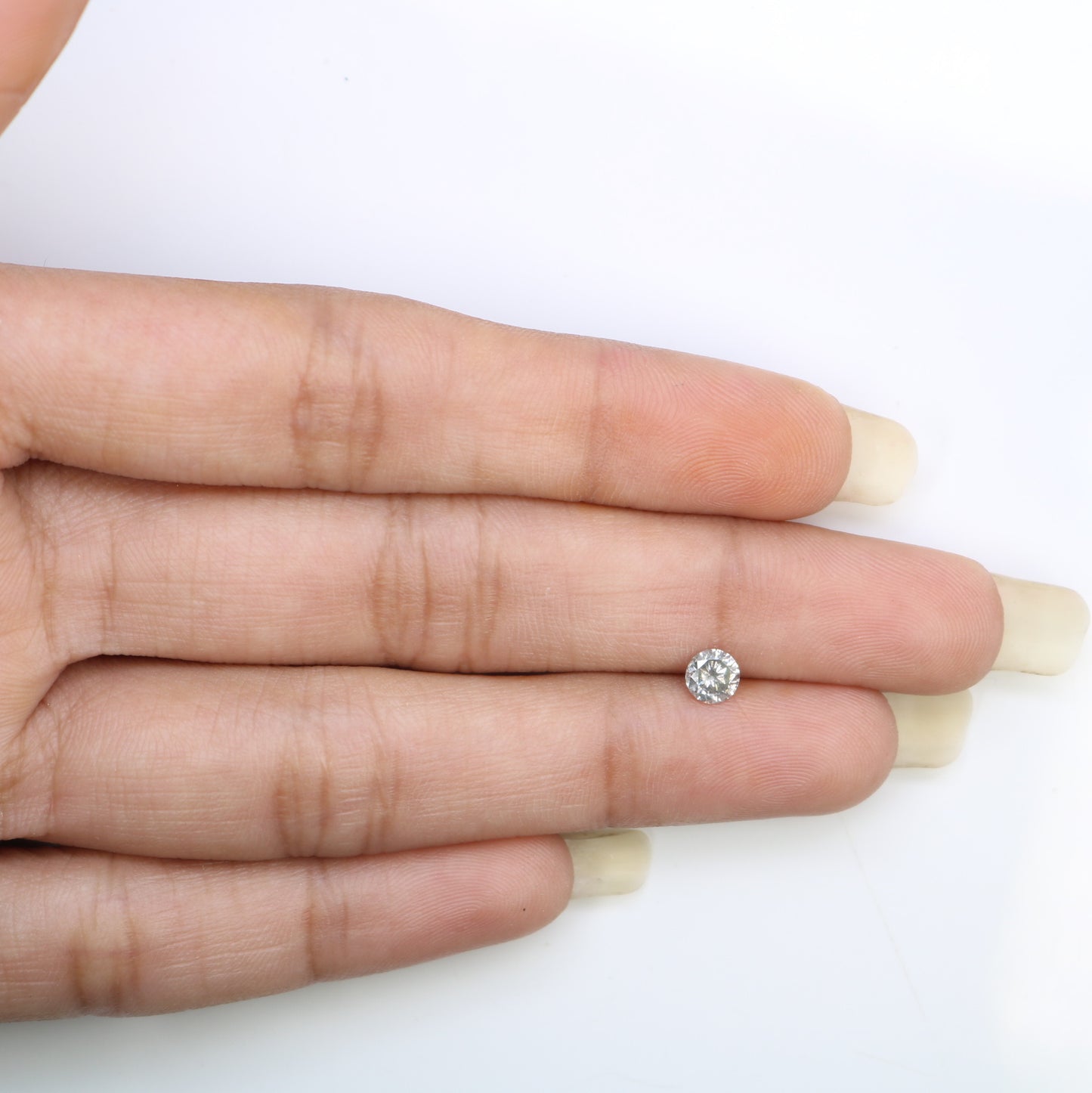 0.37 CT Round Salt and Pepper Brilliant Cut Diamond 4.50 MM | Natural Gemstone for Custom Engagement Rings, Unique & Ethical Fine Jewelry - JayKrishna Diamond