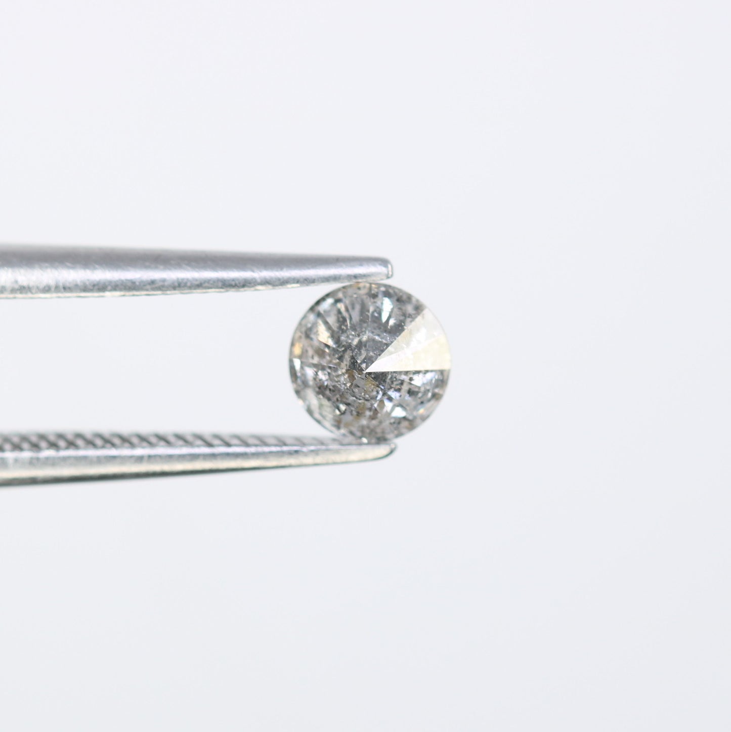 0.37 CT Round Brilliant Cut Salt and Pepper Diamond 4.60 MM | Natural Gemstone for Custom Engagement Rings, Unique Ethical Jewelry & Artisan Wedding Bands - JayKrishna Diamond
