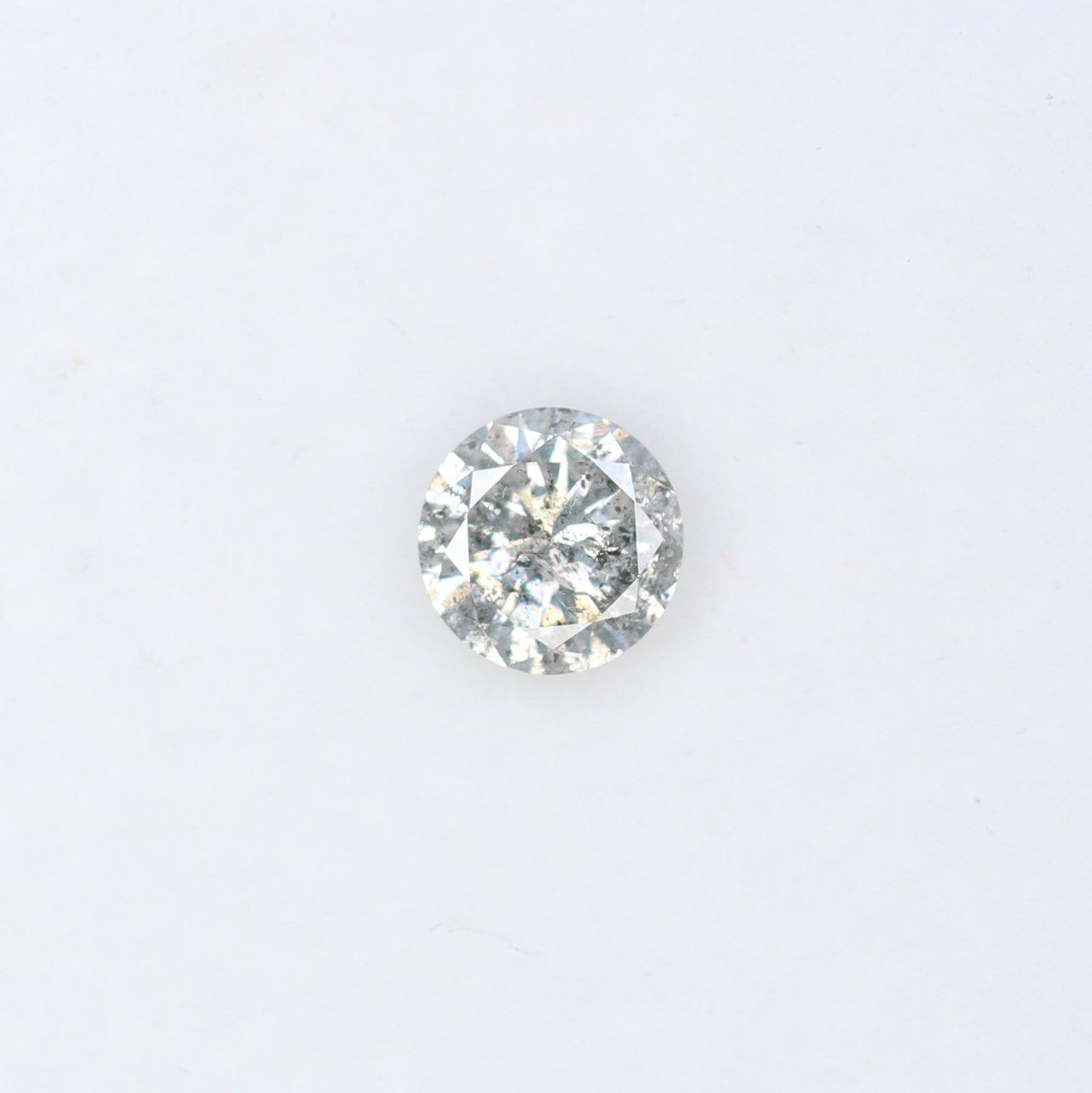 0.37 CT Round Brilliant Cut Salt and Pepper Diamond 4.60 MM | Natural Gemstone for Custom Engagement Rings, Unique Ethical Jewelry & Artisan Wedding Bands - JayKrishna Diamond