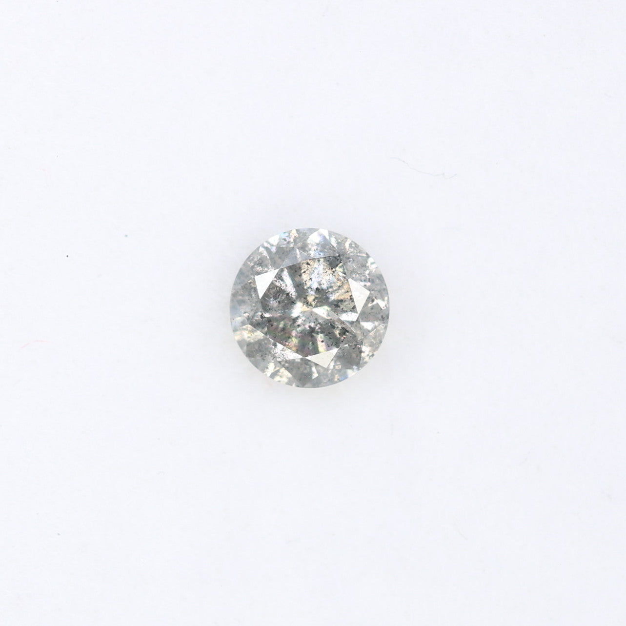 Unique 0.41 CT Salt & Pepper Round Brilliant Cut Diamond | Perfect for Engagement Rings | 4.70 x 2.80 MM - JayKrishna Diamond