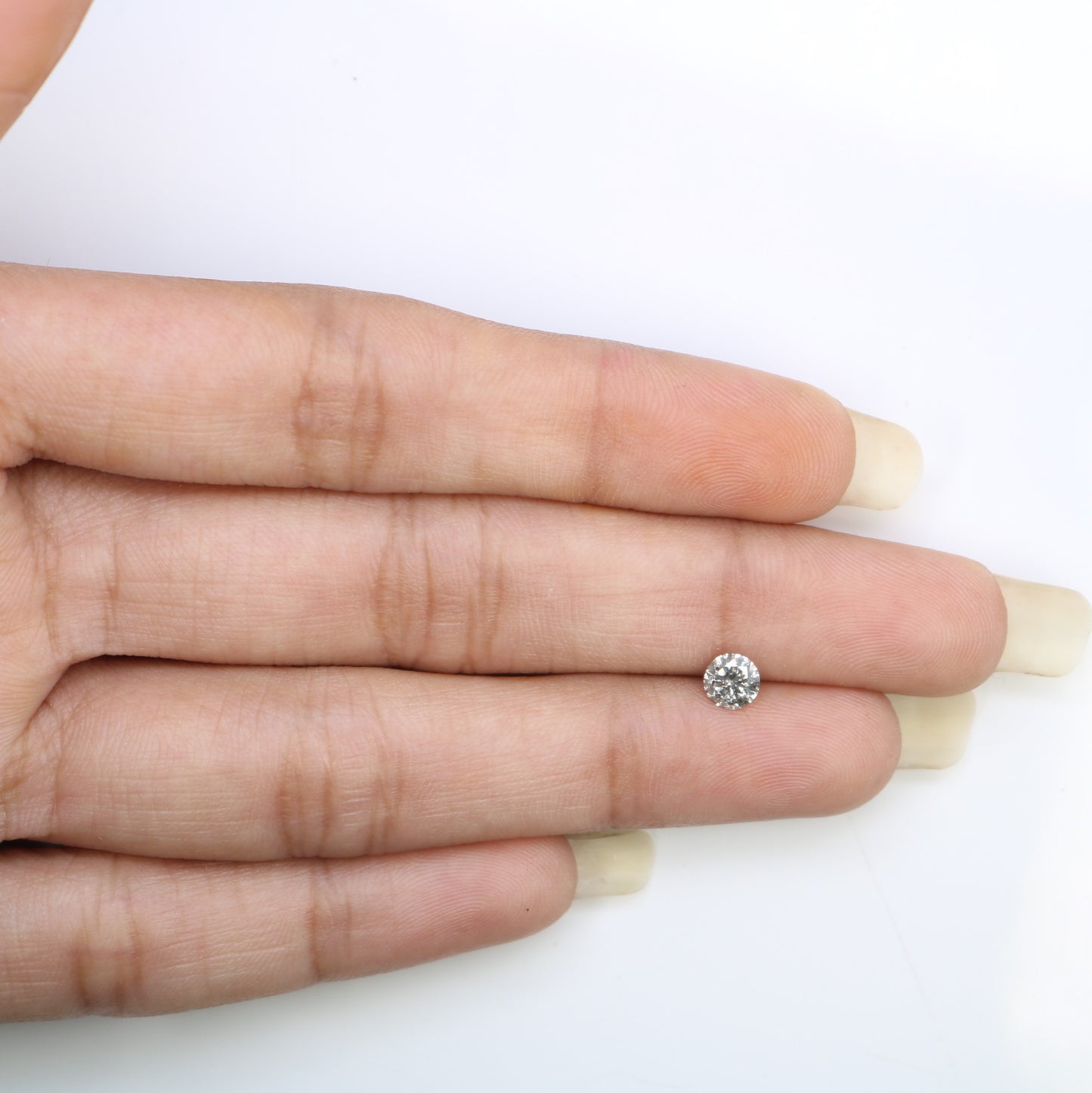 Unique 0.41 CT Salt & Pepper Round Brilliant Cut Diamond | Perfect for Engagement Rings | 4.70 x 2.80 MM - JayKrishna Diamond