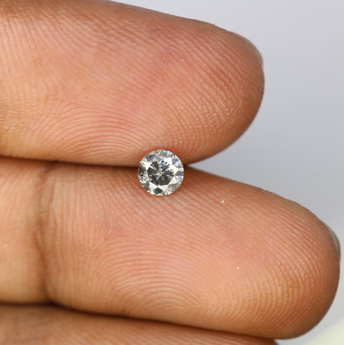 0.39 CT Brilliant Cut Salt and Pepper Round Loose Diamond for Custom Engagement Rings, Unique Fine Jewelry & Ethical Bridal Jewelry - JayKrishna Diamond