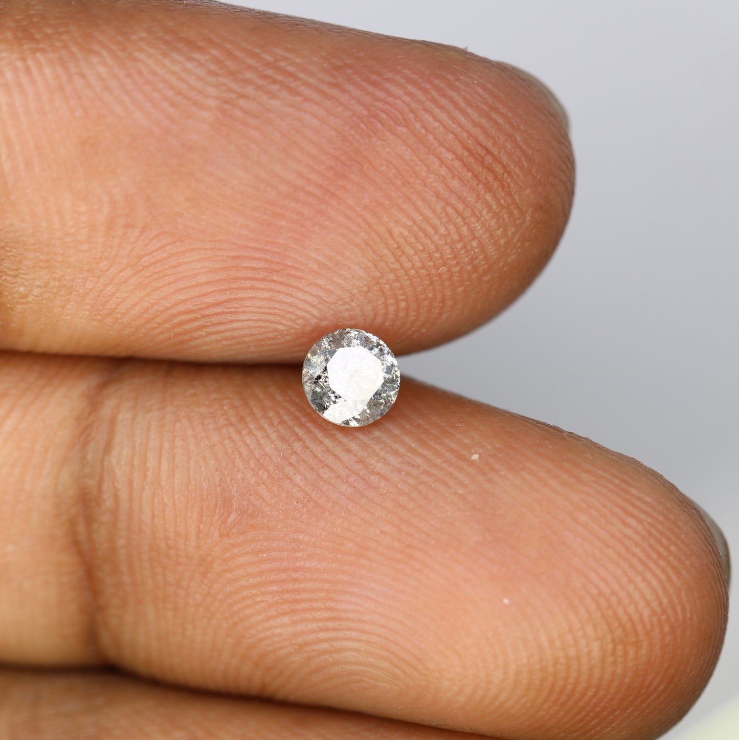 0.39 CT Brilliant Cut Salt and Pepper Round Loose Diamond for Custom Engagement Rings, Unique Fine Jewelry & Ethical Bridal Jewelry - JayKrishna Diamond