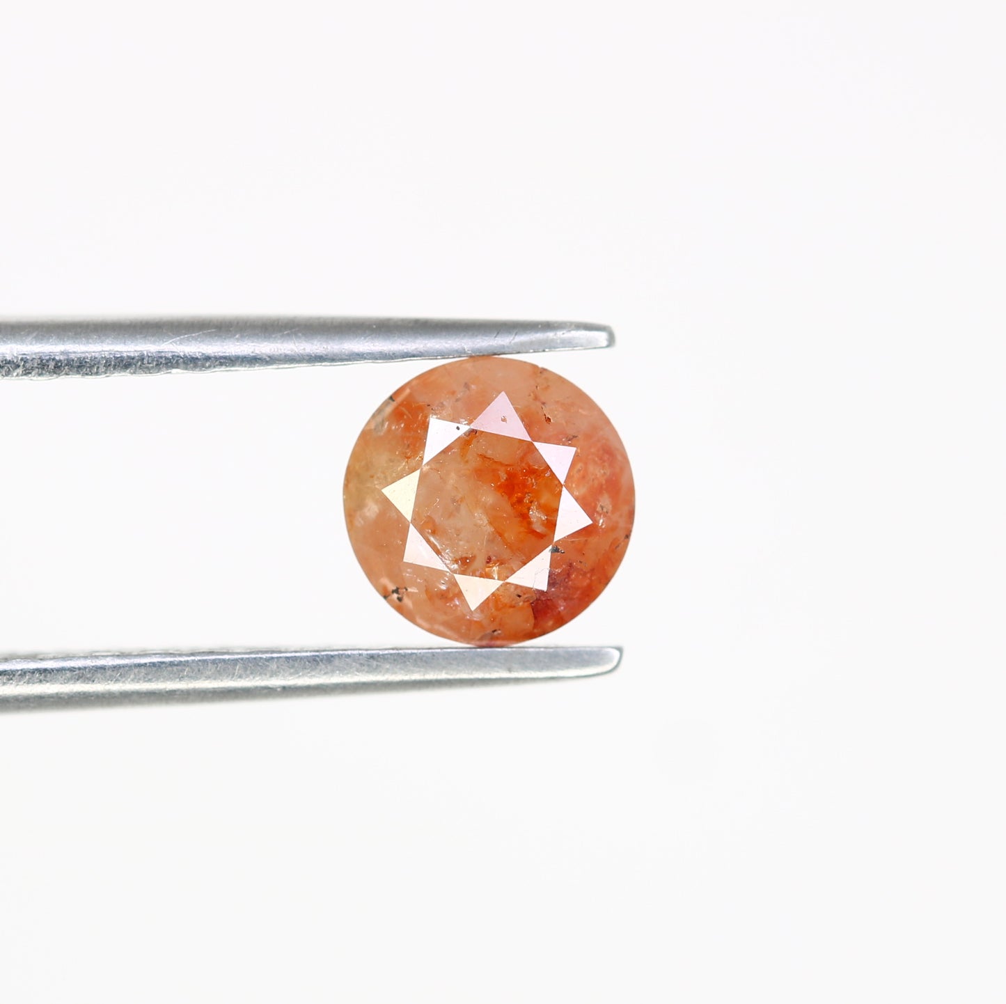 0.86 CT Natural Round Brilliant Cut Peach Loose 5.40 MM Diamond For Proposal Ring - JayKrishna Diamond
