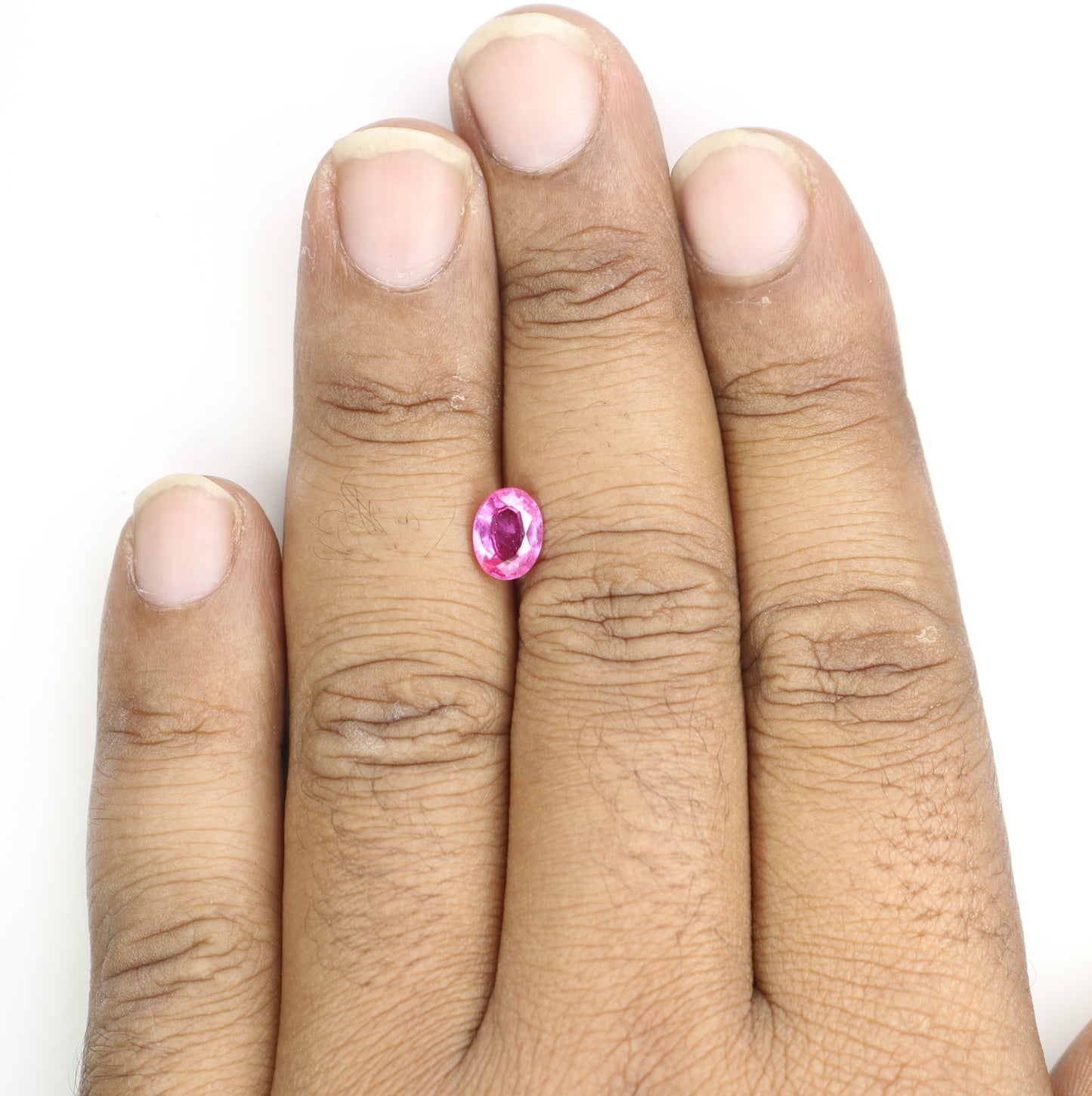 1.41 CT Natural Pink Ruby Sapphire Oval Gemstone For Wedding Ring - JayKrishna Diamond