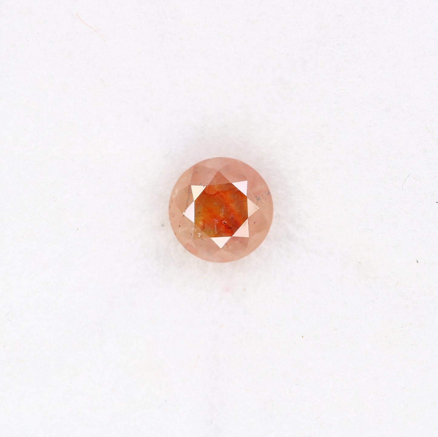 0.93 CT Natural Brilliant Cut Peach Loose Round Diamond For Proposal Ring - JayKrishna Diamond