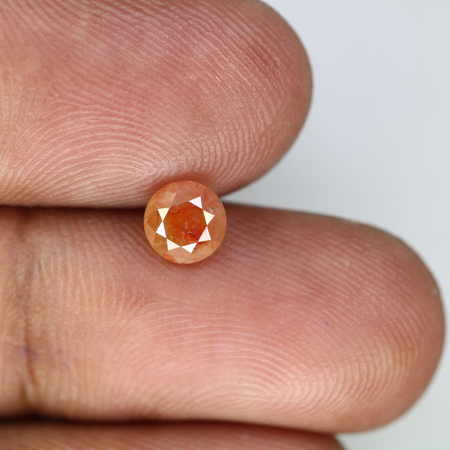 0.93 CT Natural Brilliant Cut Peach Loose Round Diamond For Proposal Ring - JayKrishna Diamond